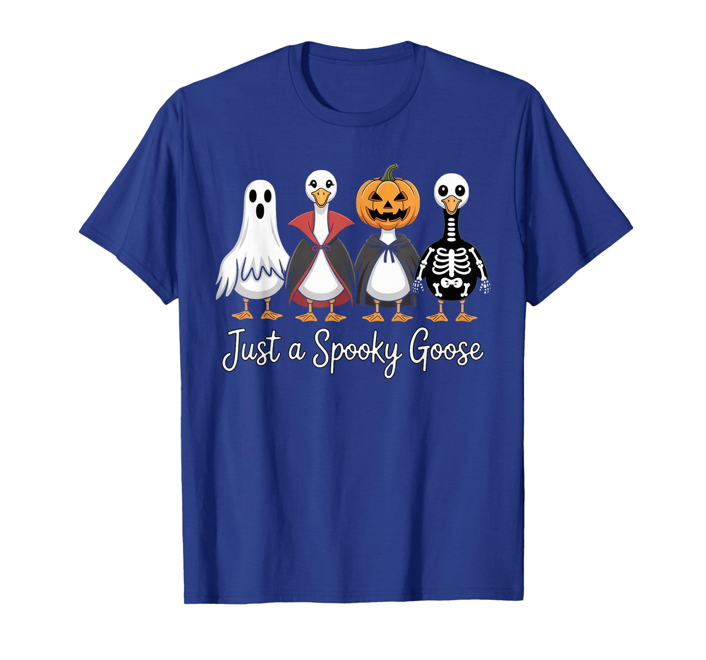 Funny Spooky Goose Witch Ghost Halloween Costume Boys Girls T-Shirt
