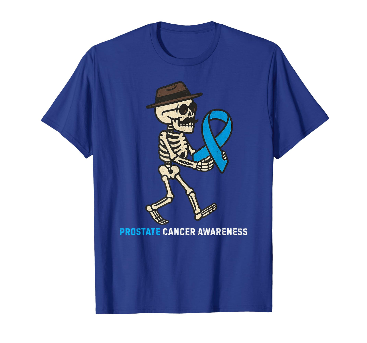Skeleton Halloween Vintage Prostate Cancer Awareness T-Shirt
