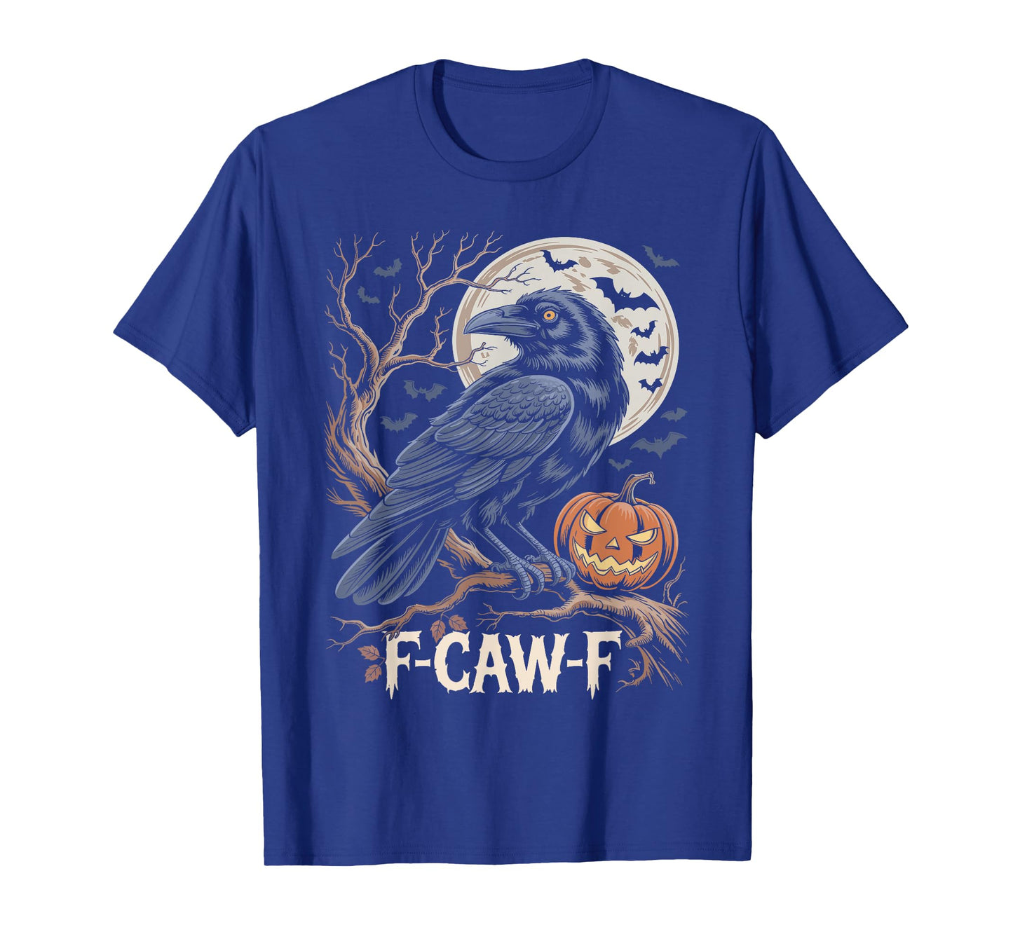 Retro F-Caw-F Black Bird Crow Funny Crow Bird Cawing Grunge T-Shirt
