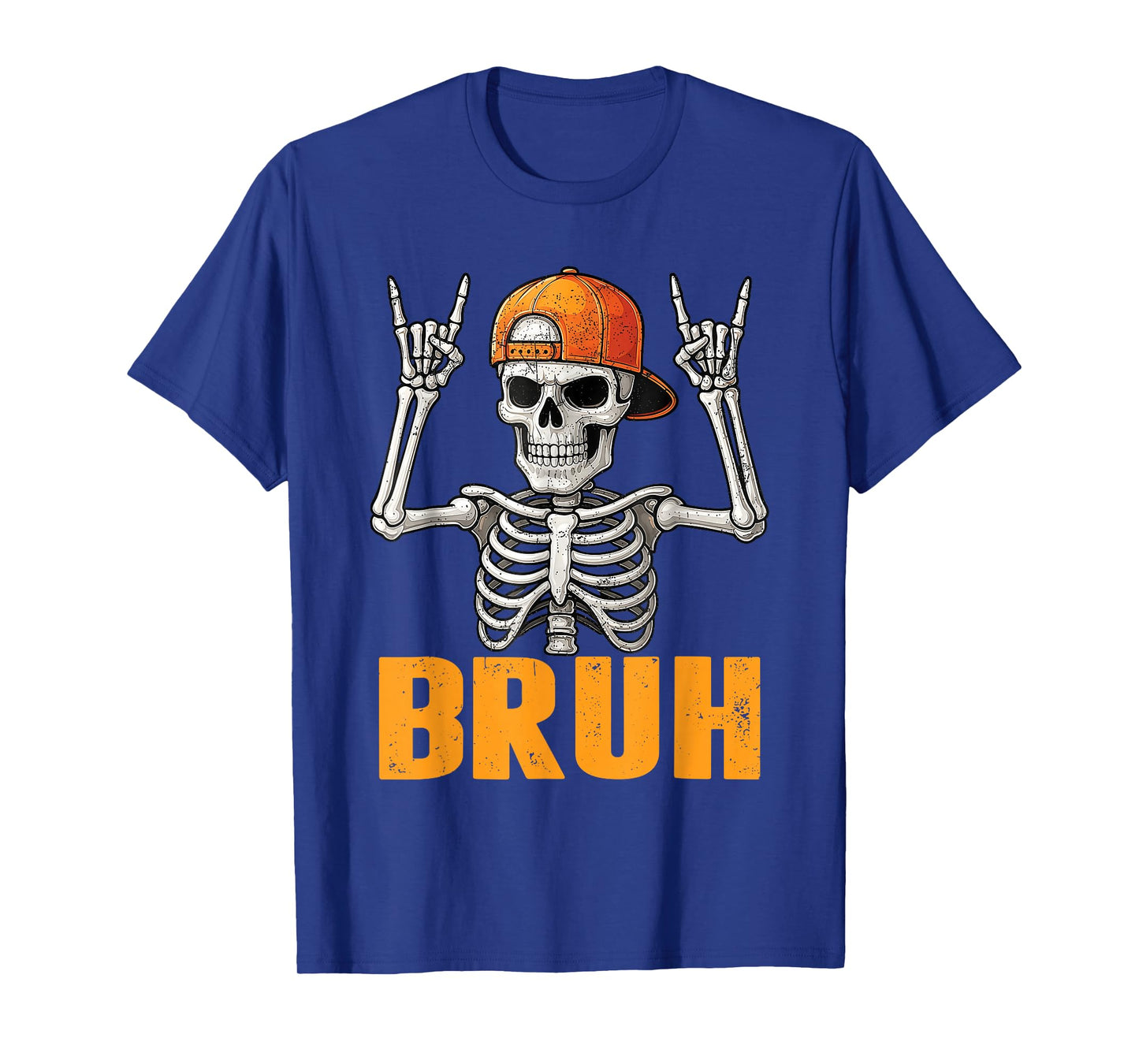 Bruh Halloween Skeleton Rock On for Mens Boys Toddlers Kids T-Shirt
