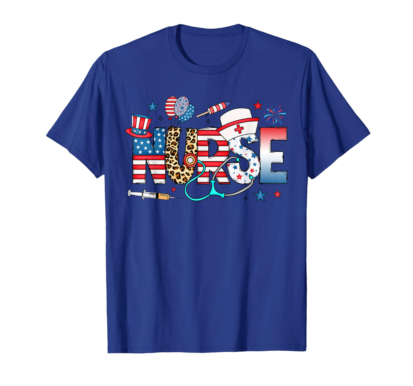 4th of July Nurse American Flag Fourth Of July Nurse T-Shirt