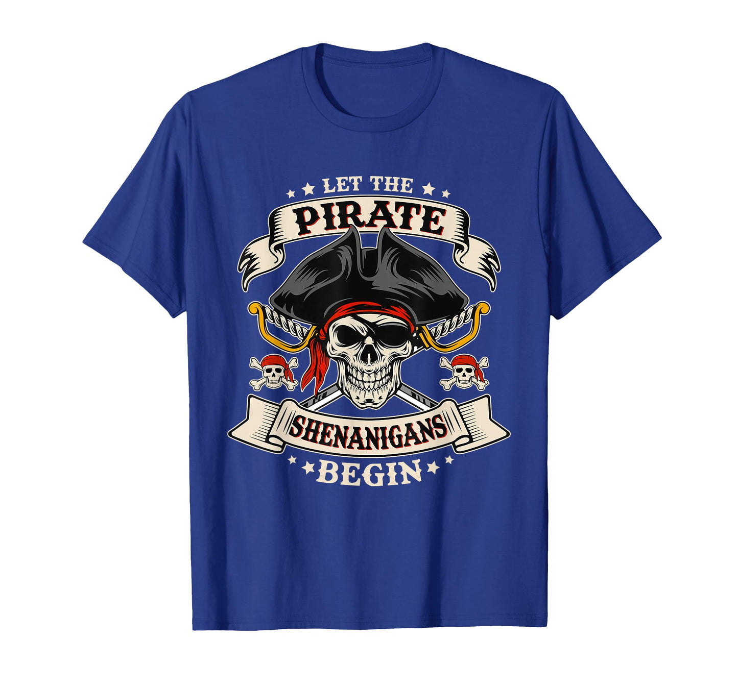 Let The Pirate Shenanigans Begin Skull Pirate Halloween Boys T-Shirt