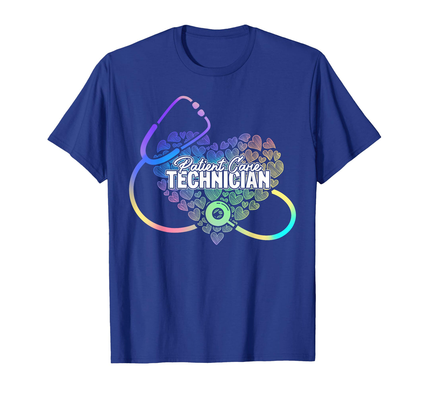 PCT Patient Care Technician Heart Stethoscope T-Shirt