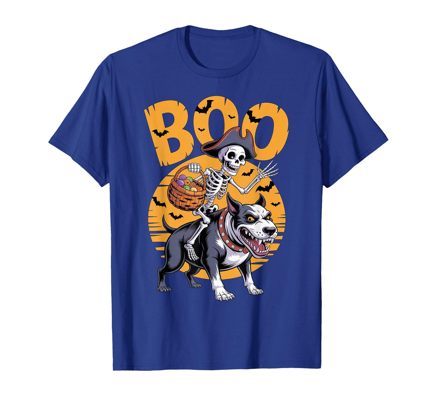 Spooky Bull Terrier Costume on Boo Bull Terrier Halloween T-Shirt