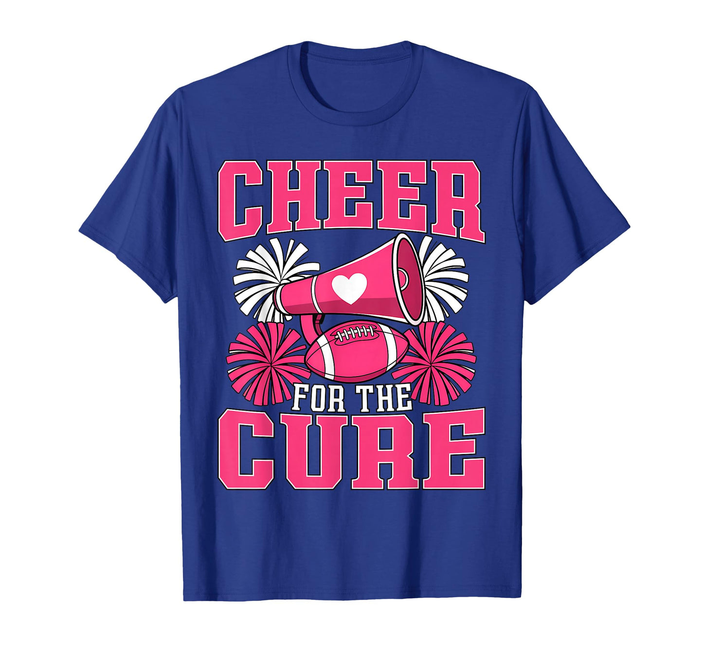 Cheer for The Cure Breast Cancer Awareness Cheerleader Funny T-Shirt