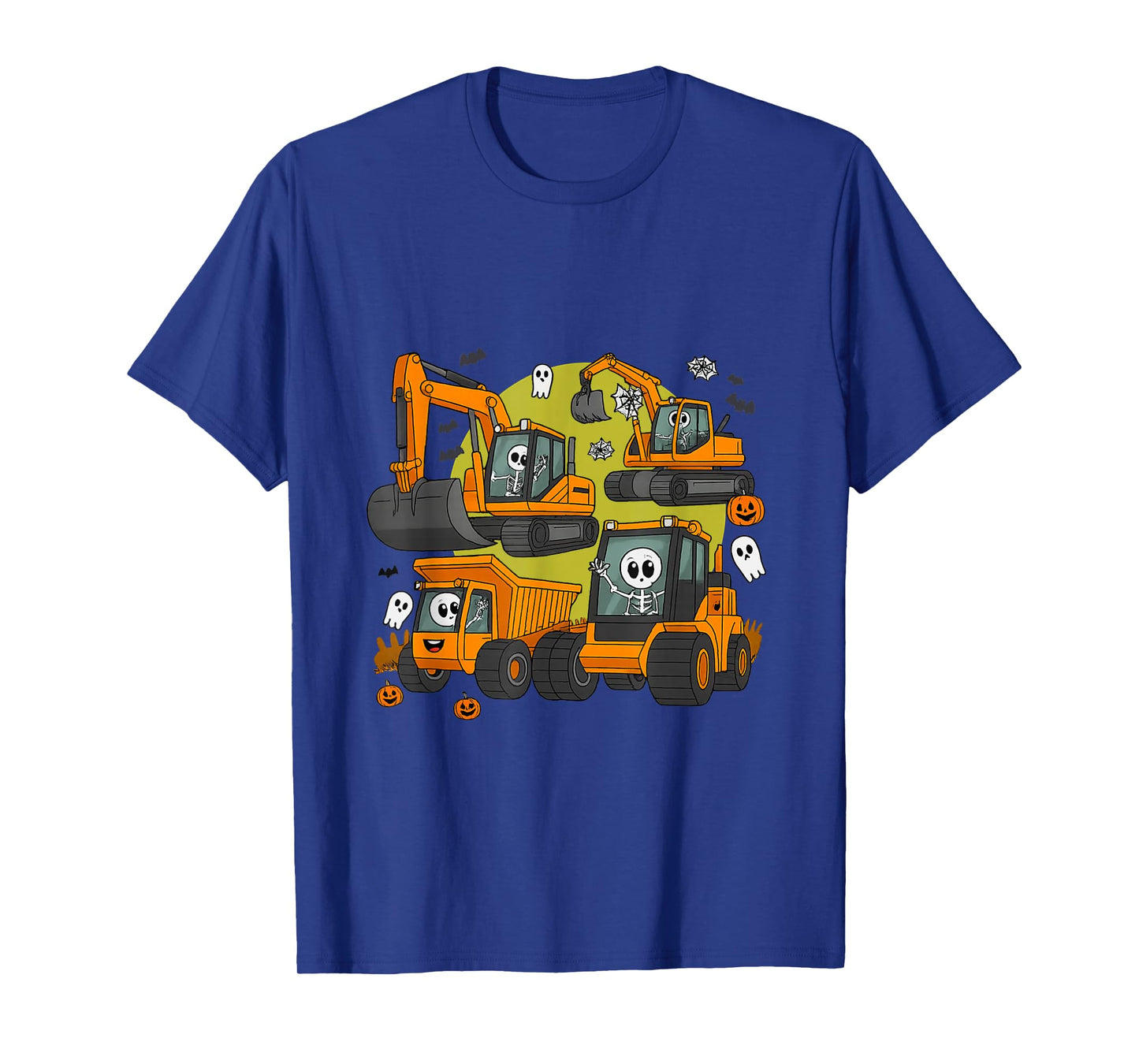 Spooky Construction Trucks Toddler Boys Halloween Costume T-Shirt