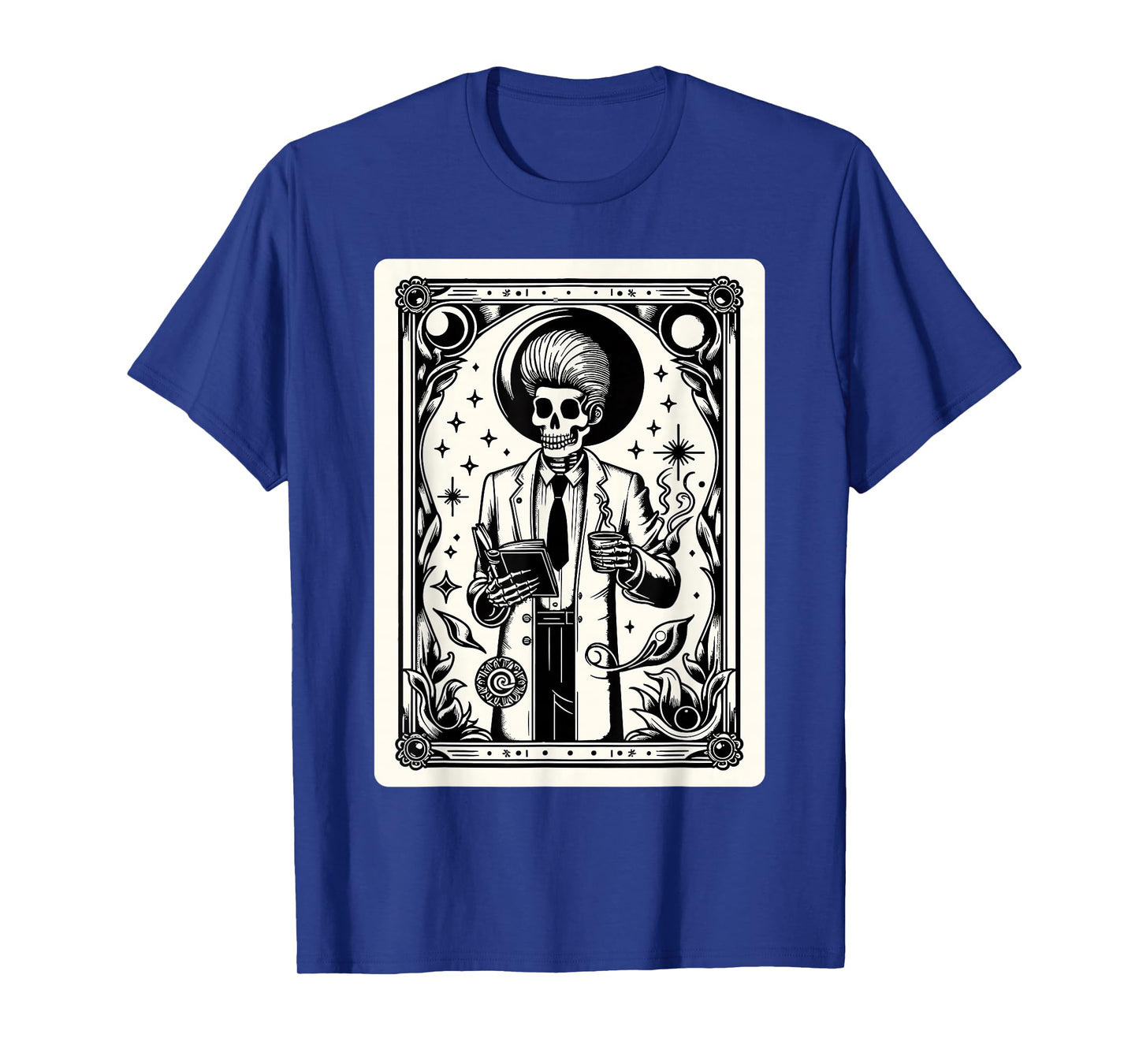 Skeleton Tarot Gothic Coffee Academia Teacher T-Shirt
