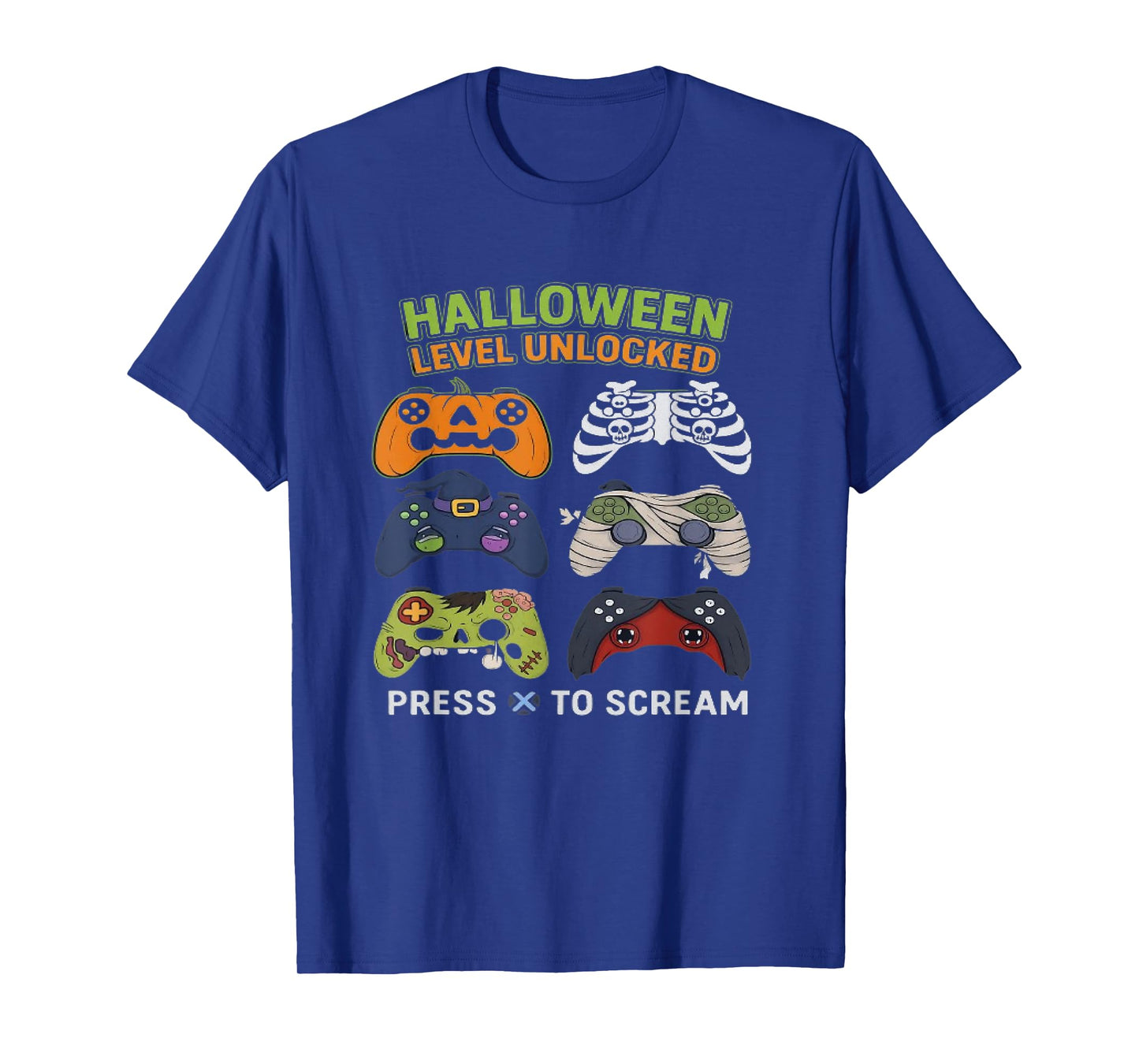 Halloween Skeleton Zombie Video Gaming Controllers boy Men T-Shirt