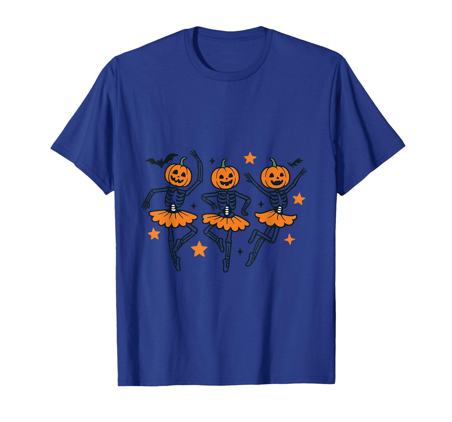 Halloween Pumpkin Ballerina Skeleton Dance Spooky Season T-Shirt