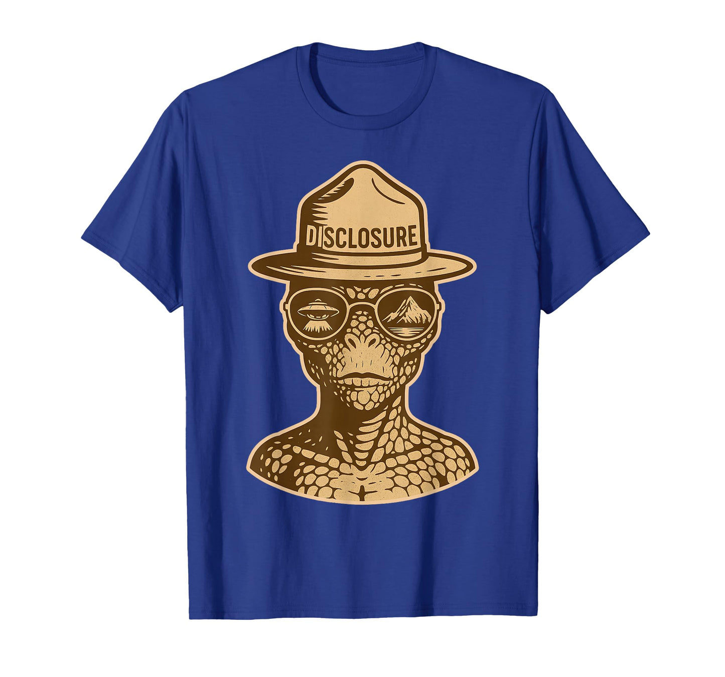 Disclosure Reptilian Park Ranger Alien Retro Graphic T-Shirt