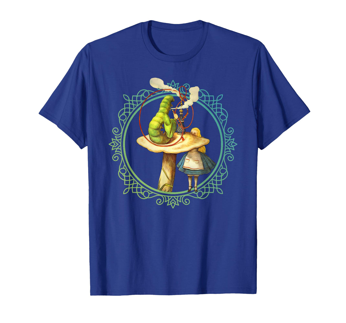 Alice and the Smoking Caterpillar - T Shirt Design T-Shirt