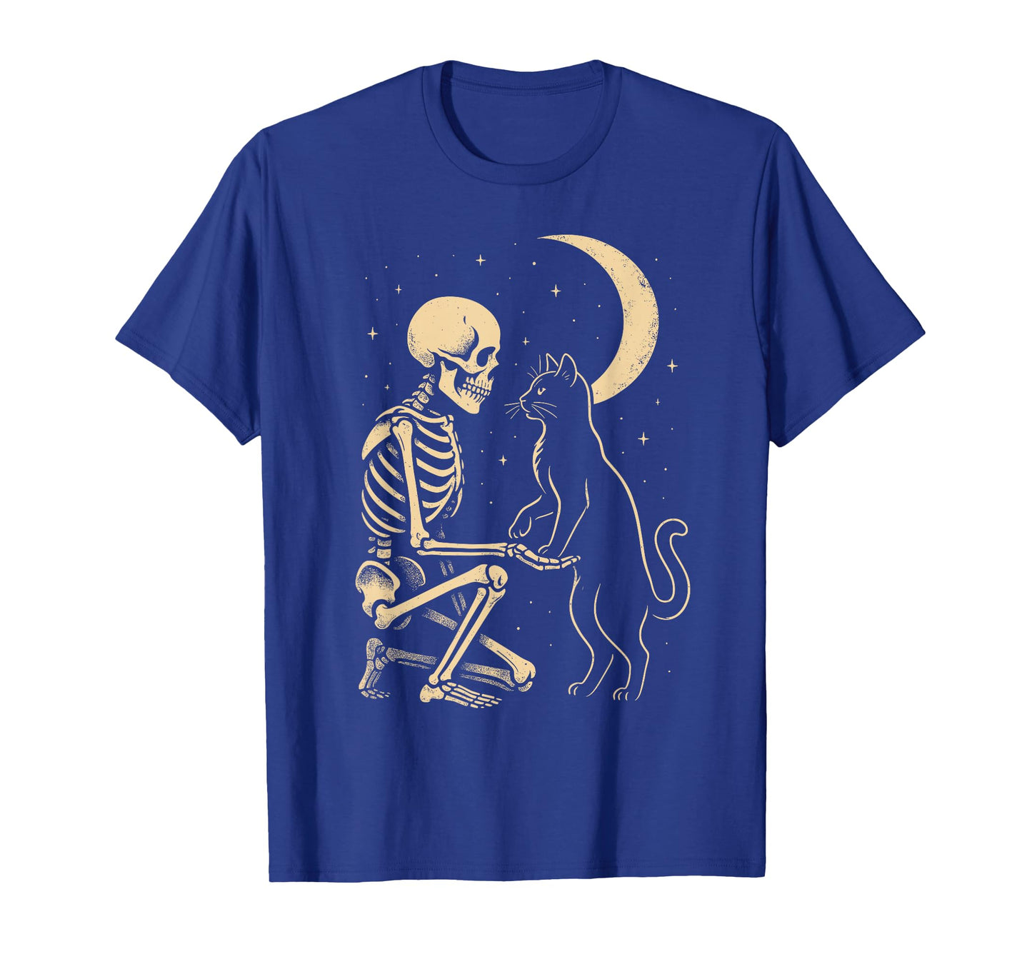 Skeleton Hugging Cat T-Shirt