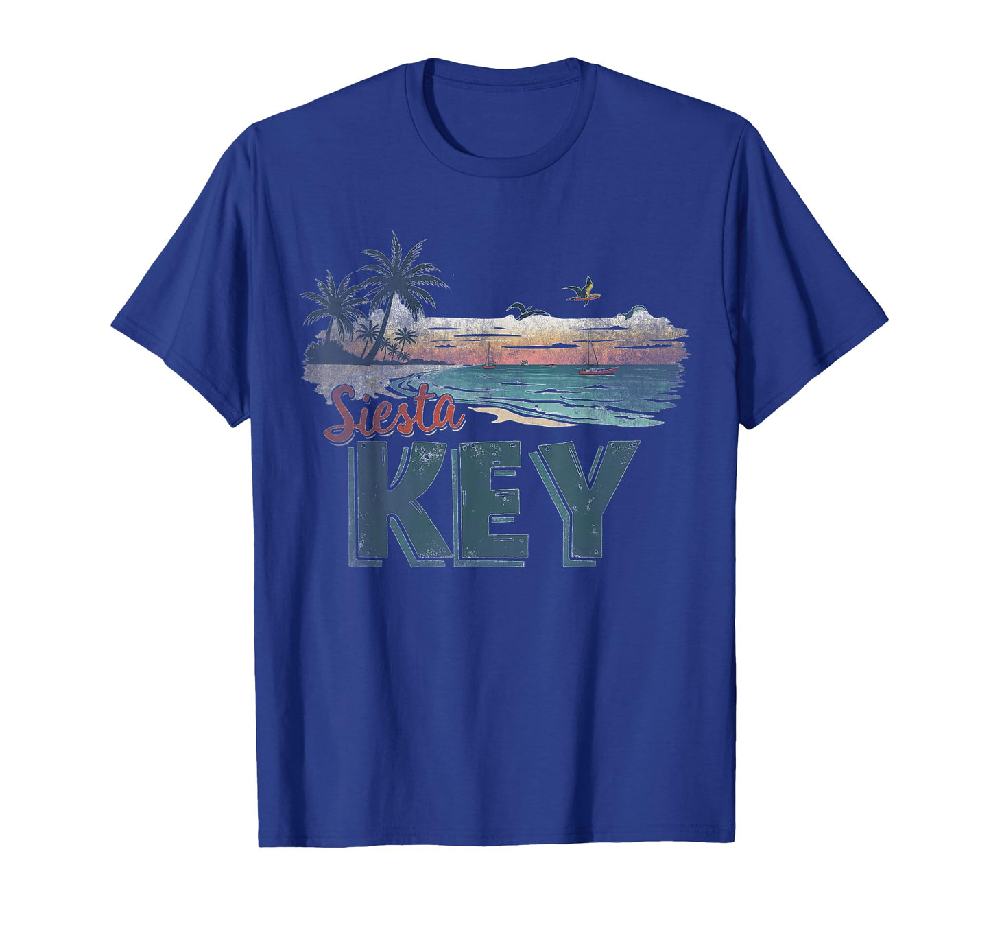 Retro Siesta Key Landscape Vintage Souvenir T-Shirt