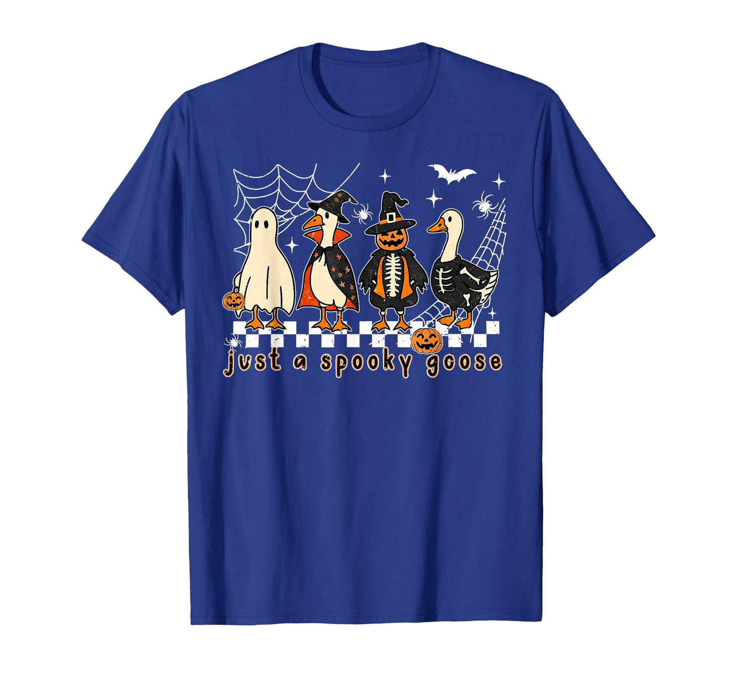 Just A Spooky Goose Funny Goose in Halloween Costumes Kids T-Shirt