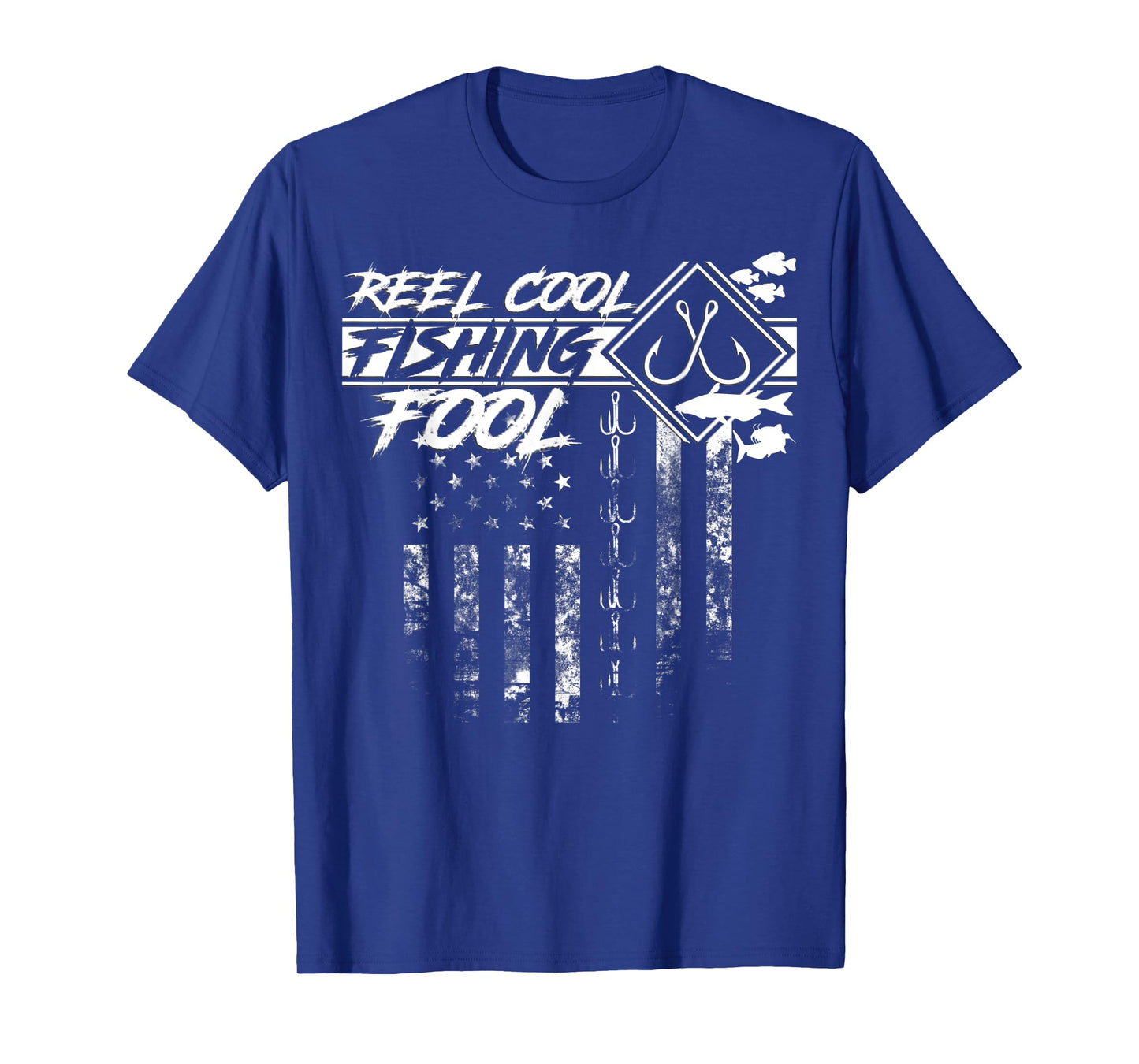 Reel Cool Fishing Fool American Flag Shirt T-Shirt for Women Men