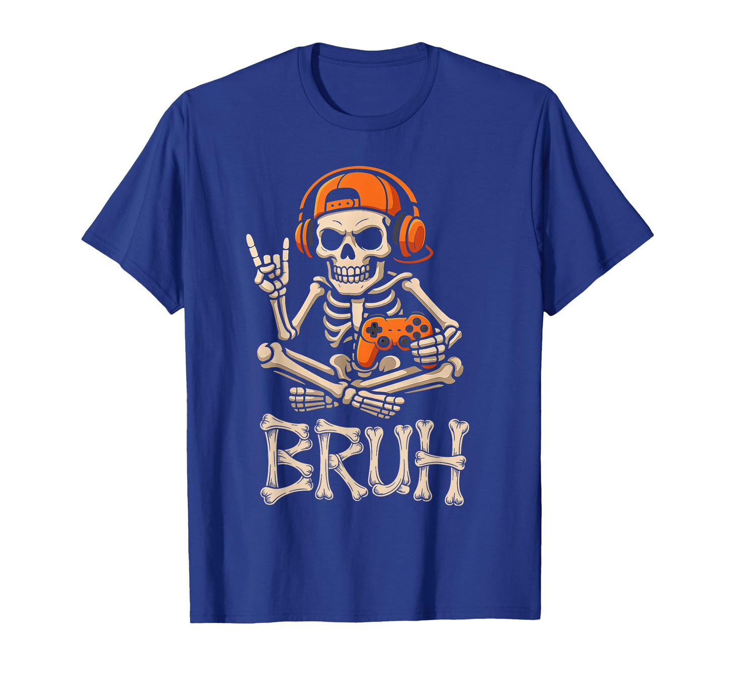 Bruh Halloween Skeleton Gaming for Mens Boys Toddlers Kids T-Shirt