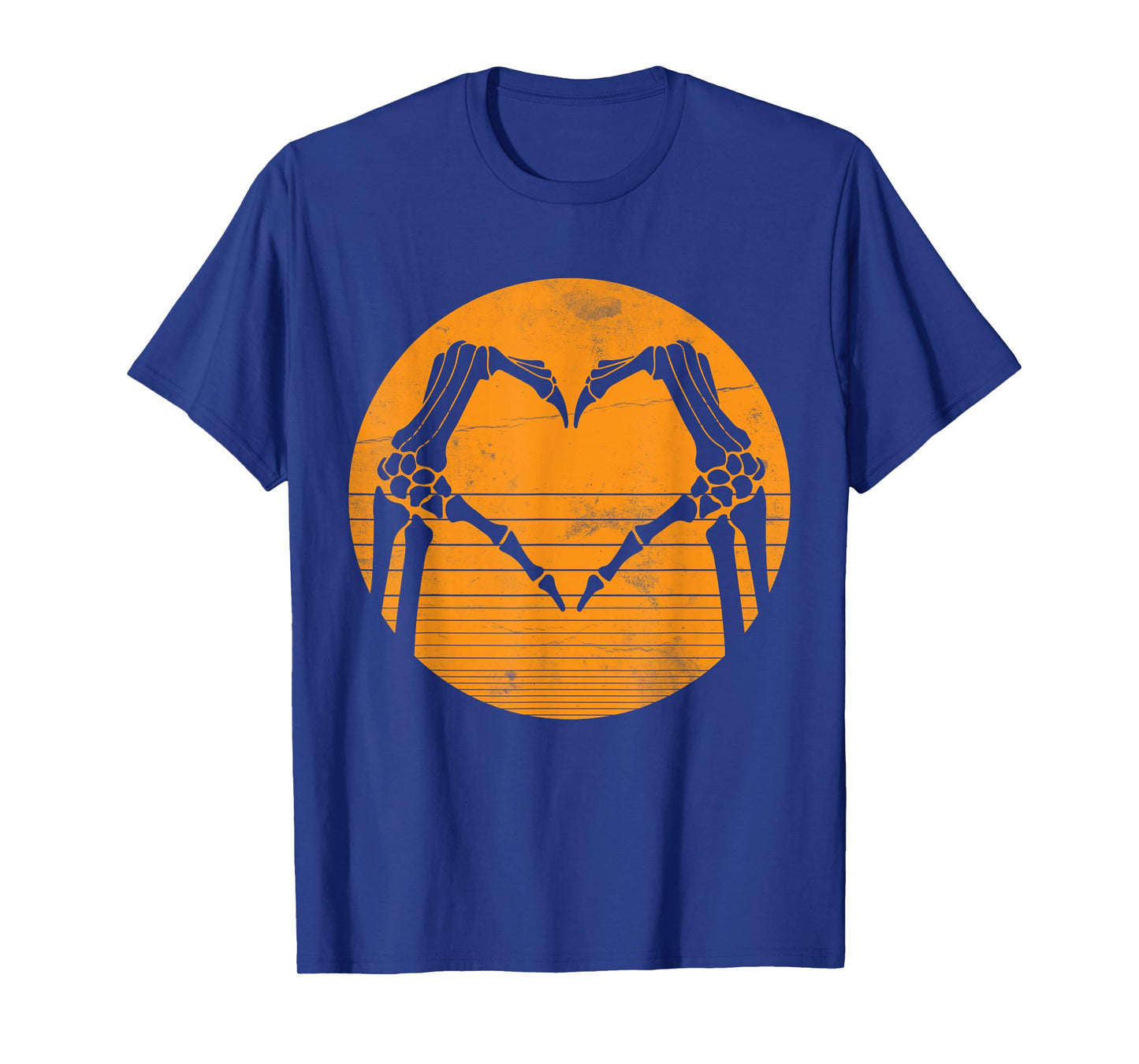 Skeleton Hands Heart Retro Halloween Cute Spooky Costume T-Shirt