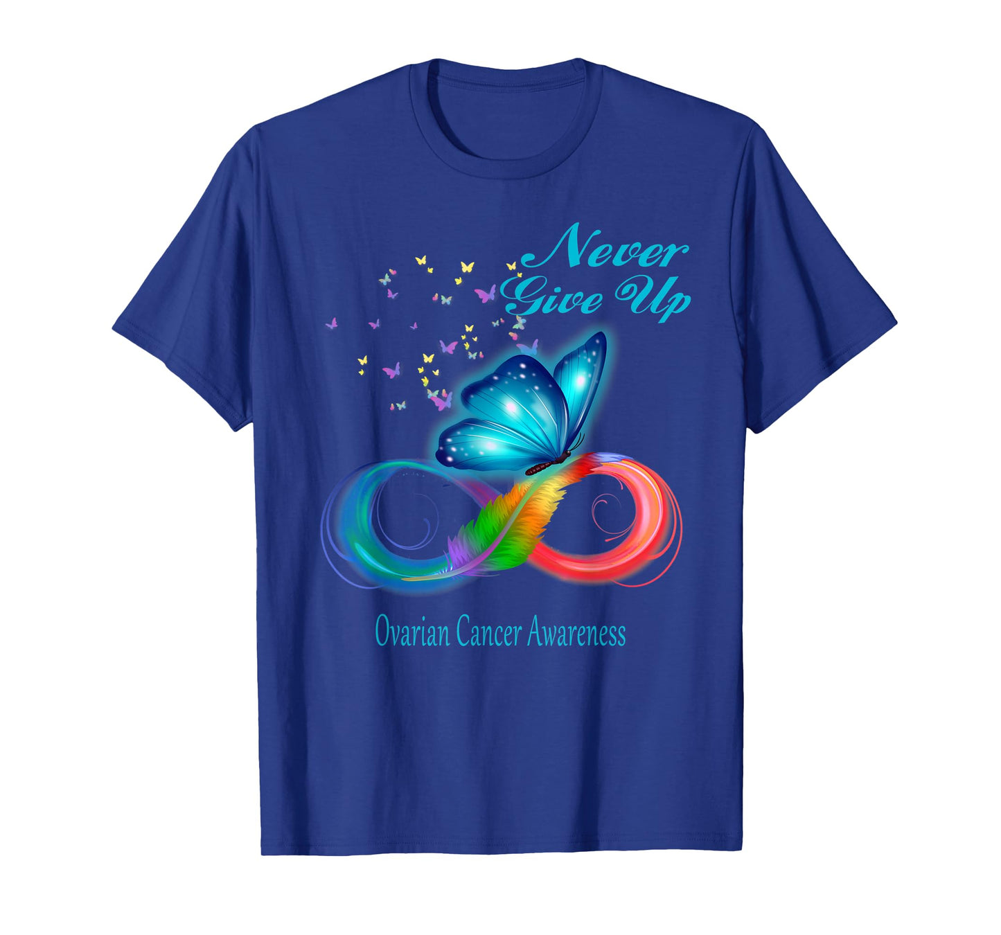 Butterfly Ovarian Cancer Awareness T-Shirt