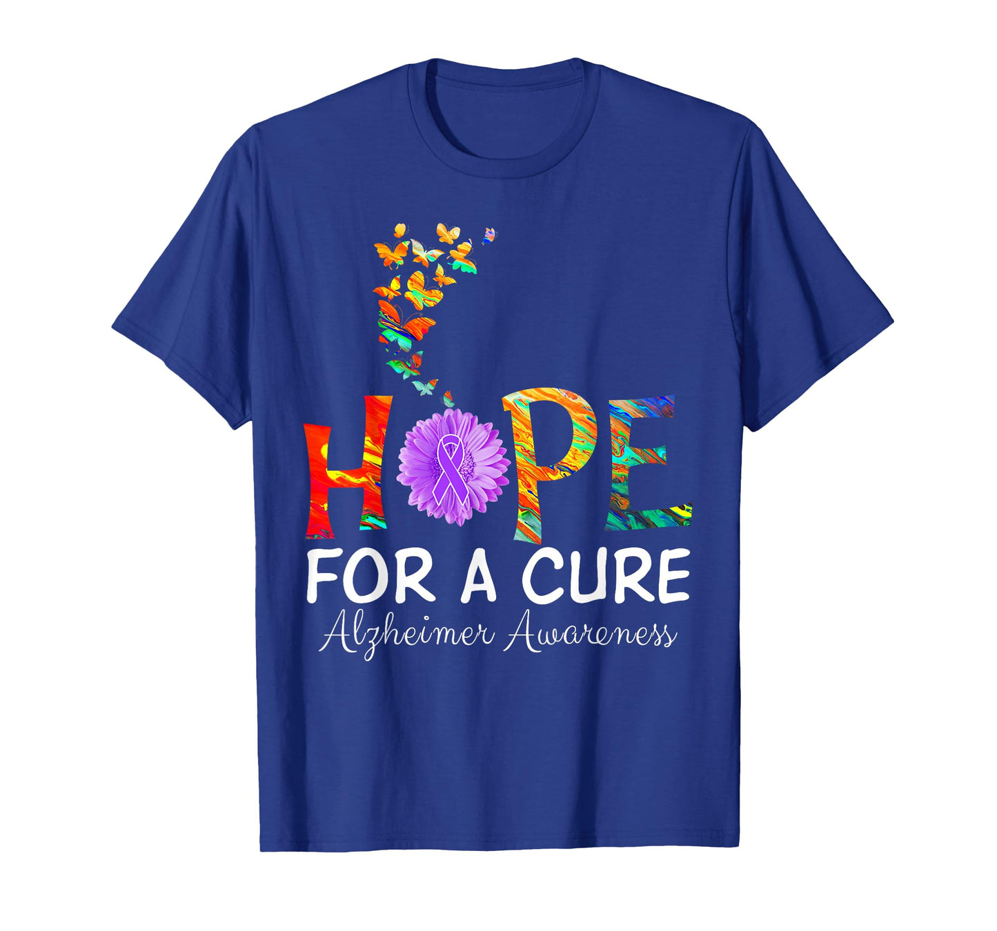 Alzheimer's awareness shirt Hope for a Cure classic Gift T-Shirt
