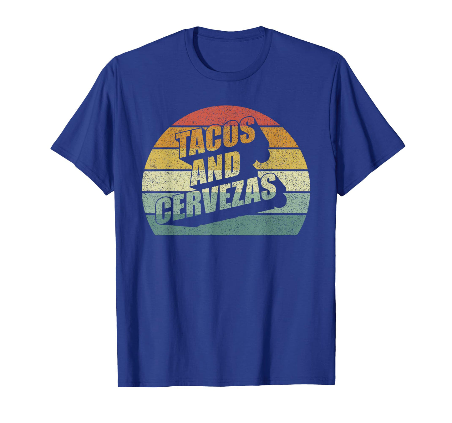 Retro Tacos And Cervezas Funny Taco Beer Party Gifts Vintage T-Shirt