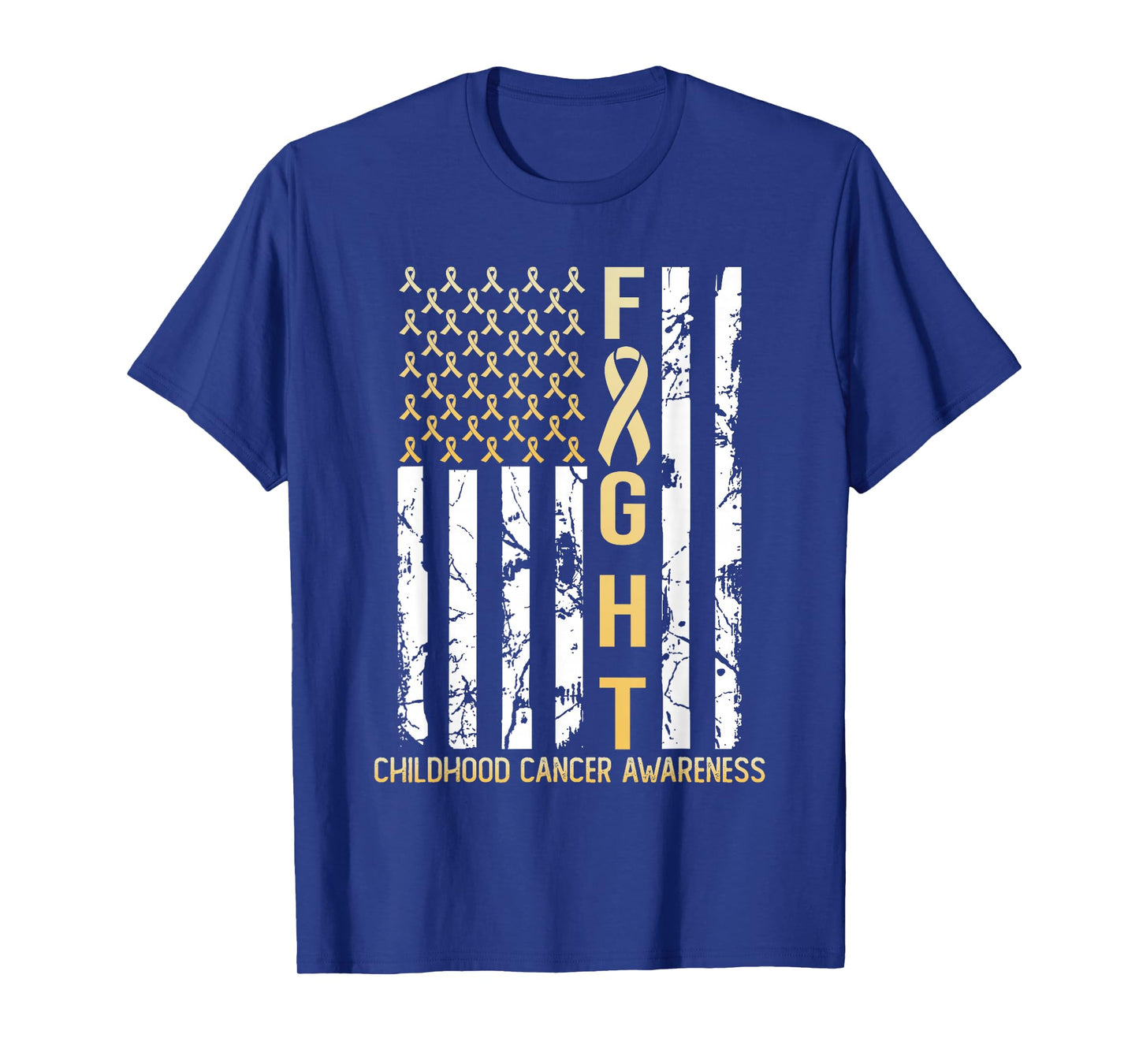 USA Gold Flag Childhood Cancer Awareness Month September T-Shirt