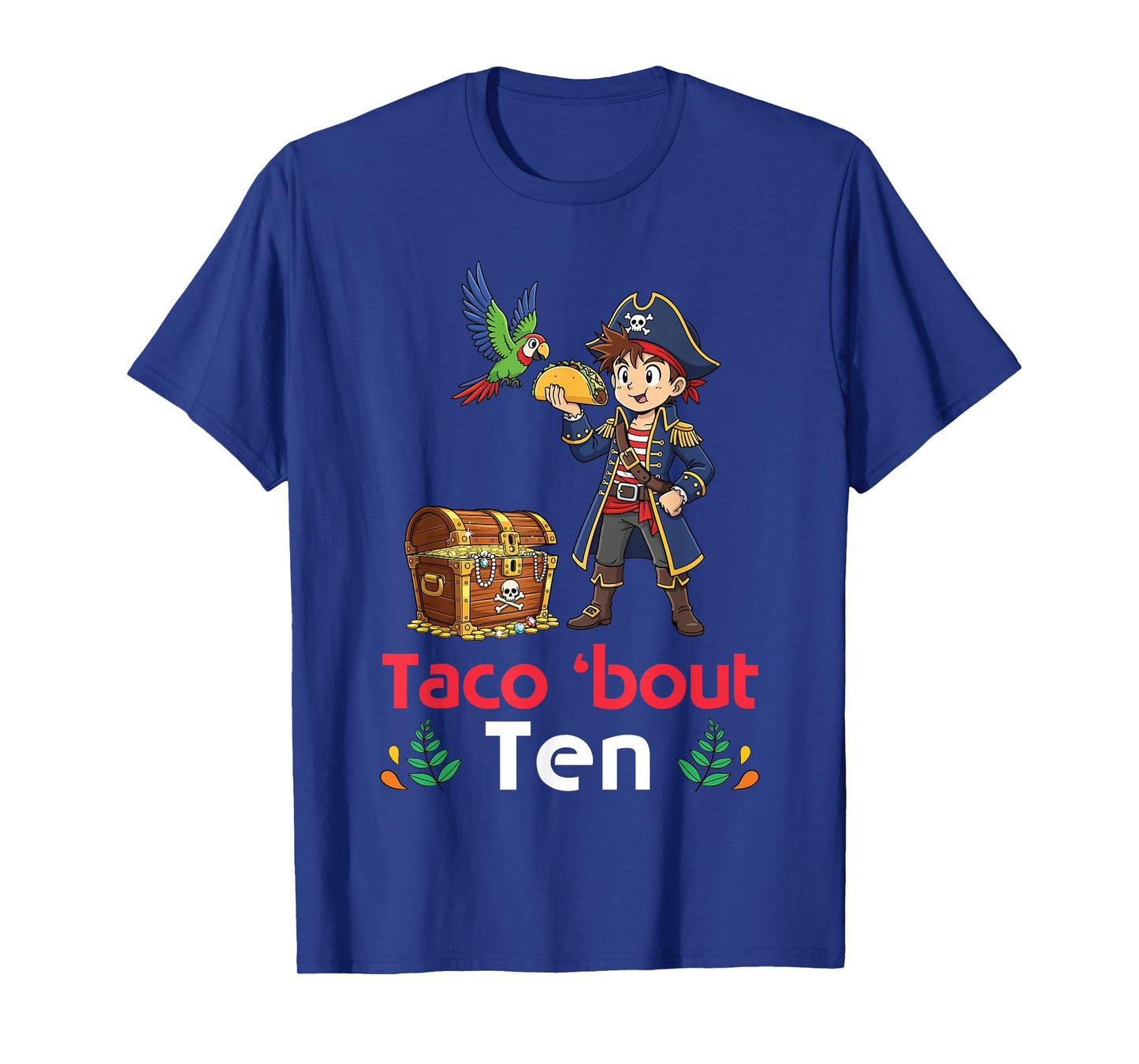 Cute Boy with Tacos Happy Birthday Taco Bout 10 Years Old T-Shirt