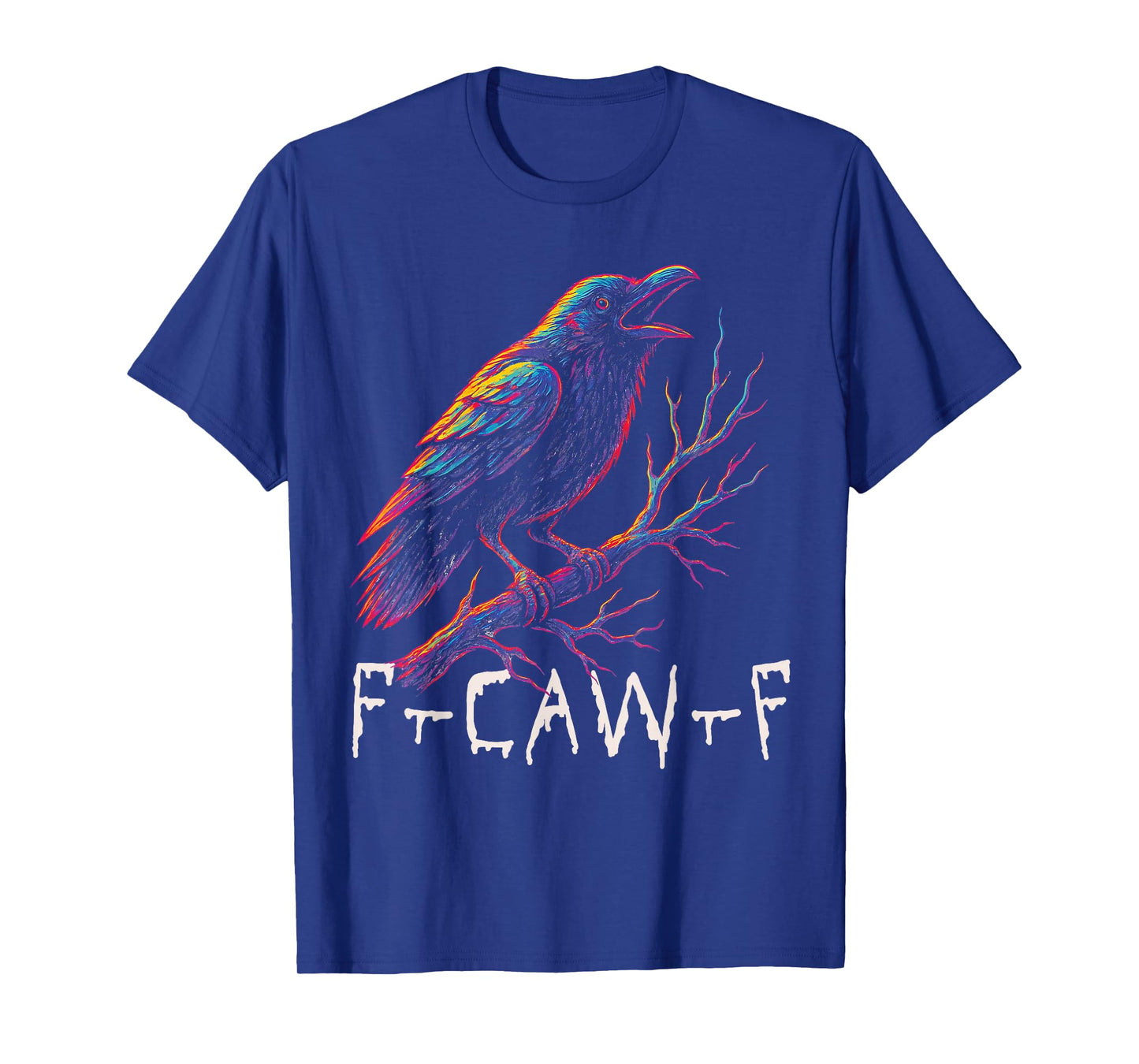 Black Crow, F-Caw-F Funny Black Bird Moon Gothic Adult Humor T-Shirt