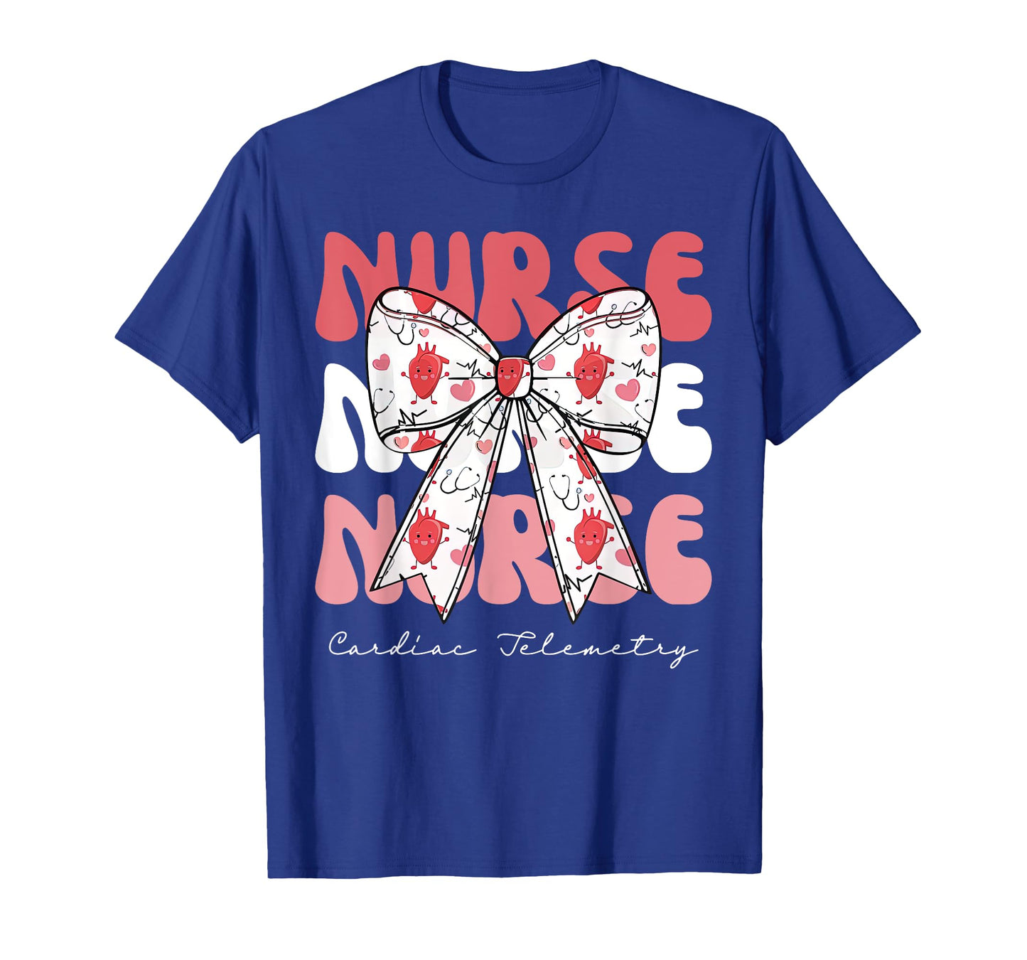 Cardiac Telemetry Nurse Coquette Bow Cardiac RN Nursing T-Shirt