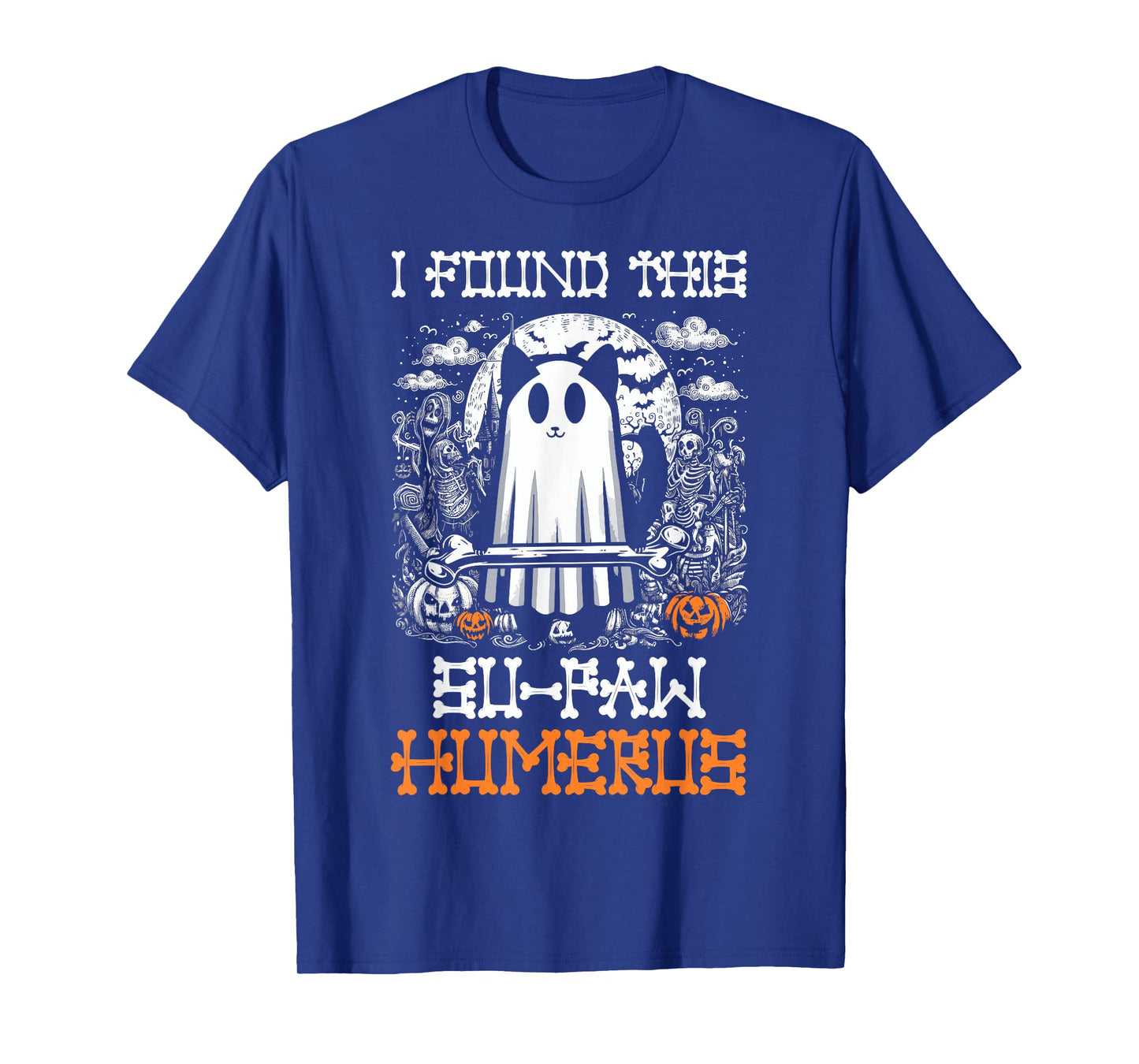 I Found This Su-Paw Humerus - Funny Cat Halloween T-Shirt