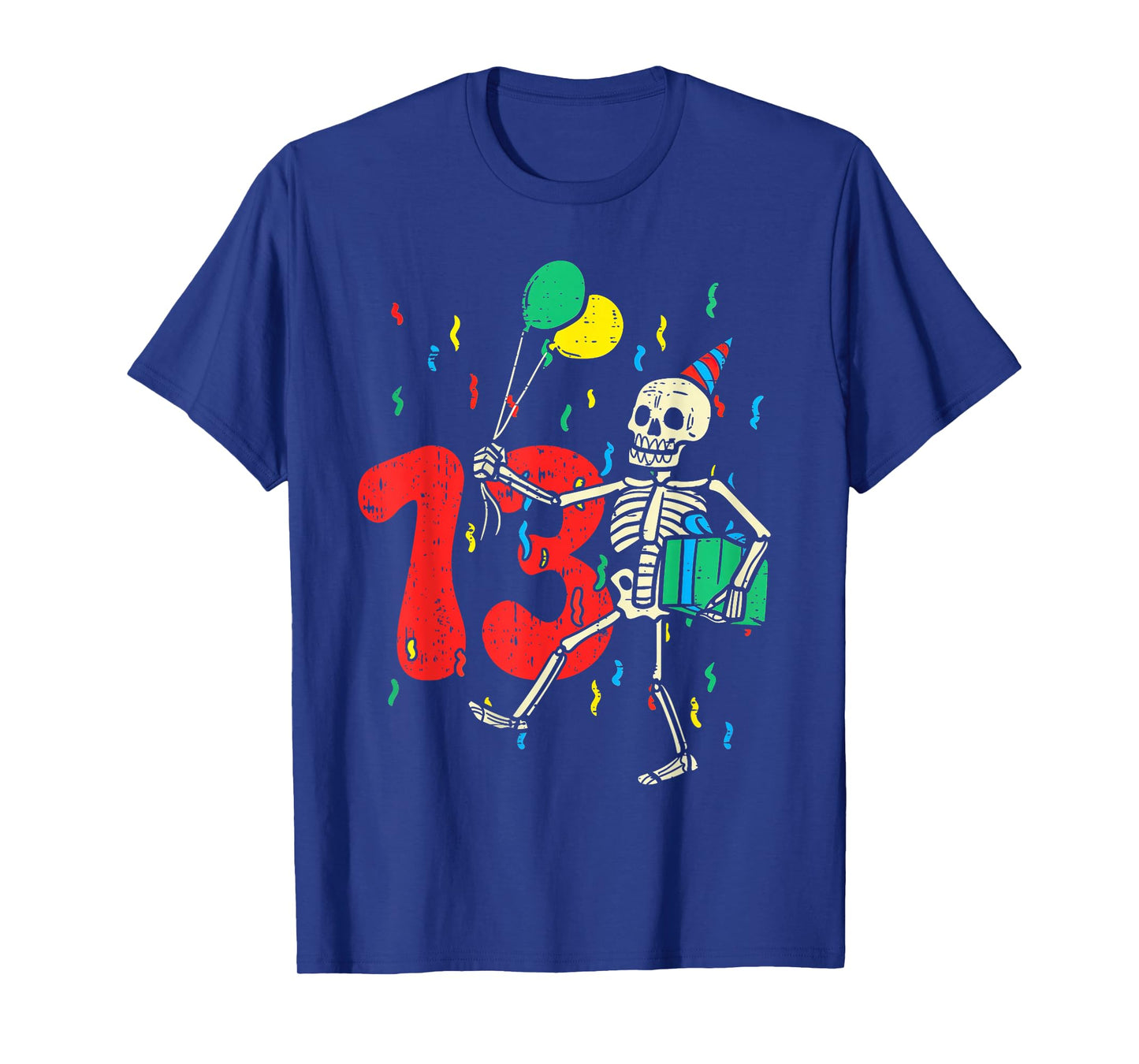 My 13th Birthday Skeleton Halloween 13 Year Old Funny Gift T-Shirt