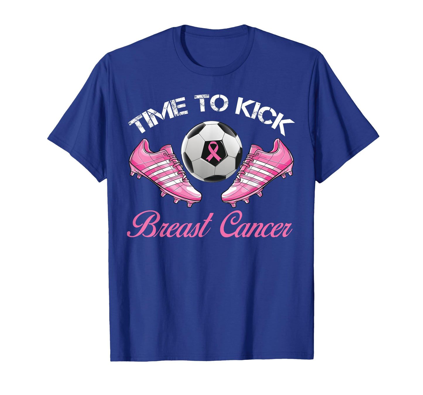 Time To Kick Breast Cancer Soccer Breast Cancer Awareness T-Shirt