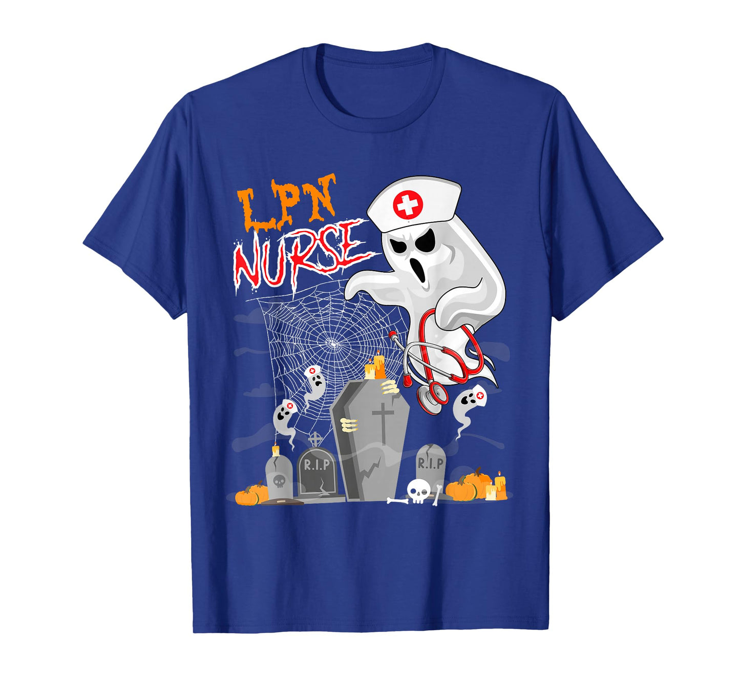 LPN Nurse Halloween Boo Ghosts Costume Nursing Tools Lover T-Shirt