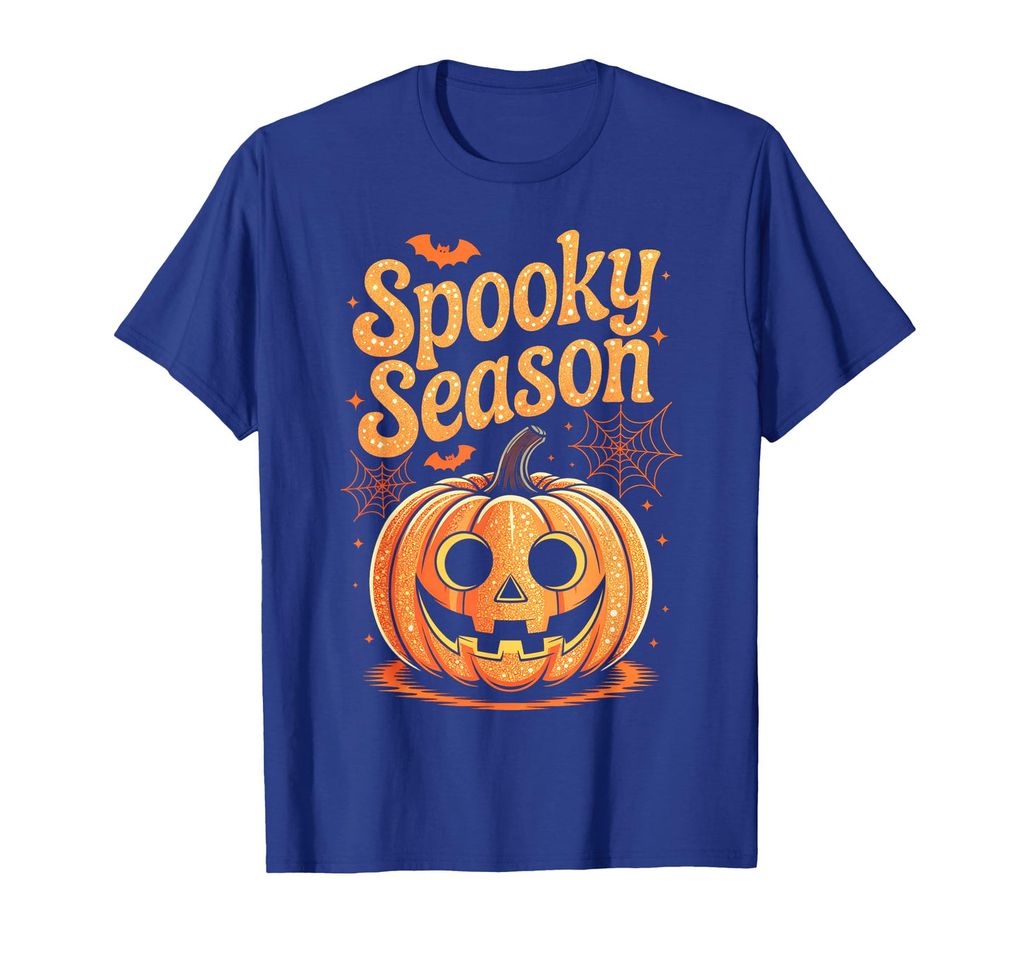 Funny Pumpkin Spooky Season Ghost Holding Happy Halloween T-Shirt