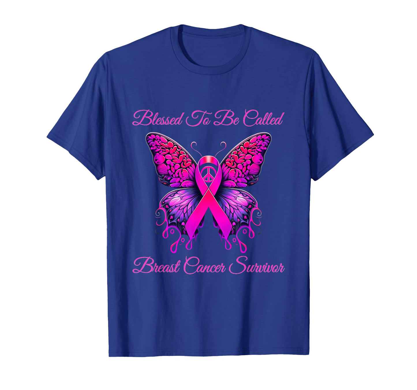 Pink Butterfly Blessed To Be Called Breast Cancer Survivor T-Shirt