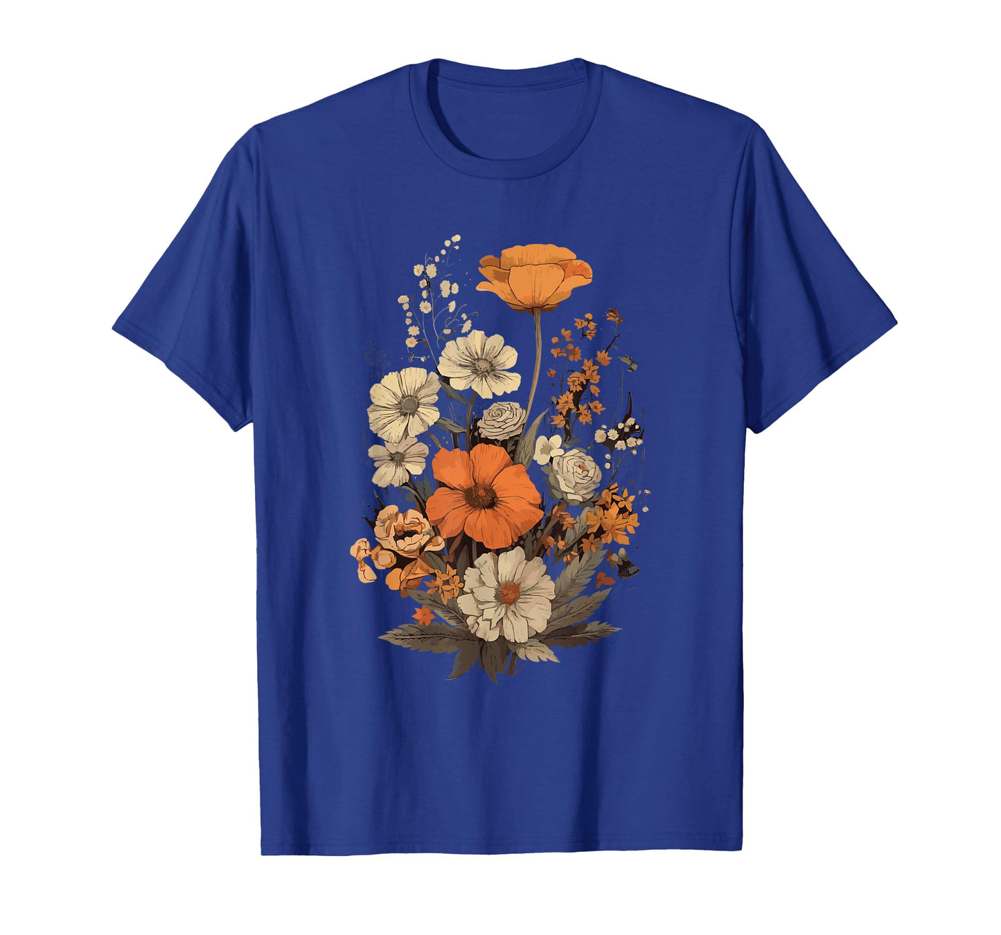 Vintage Flowers Floral Pressed Flower T-Shirt
