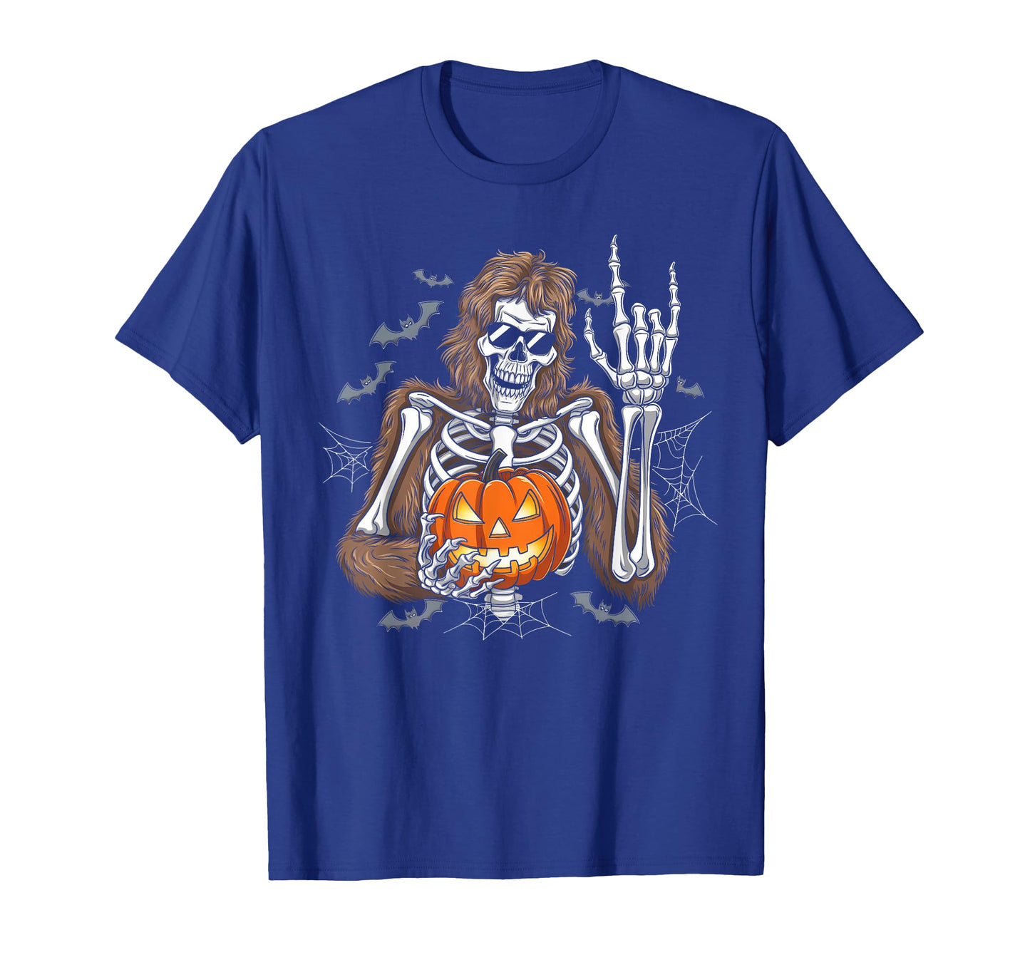 Spooky Bigfoot Jack O Lantern Skeleton Halloween Funny Men T-Shirt