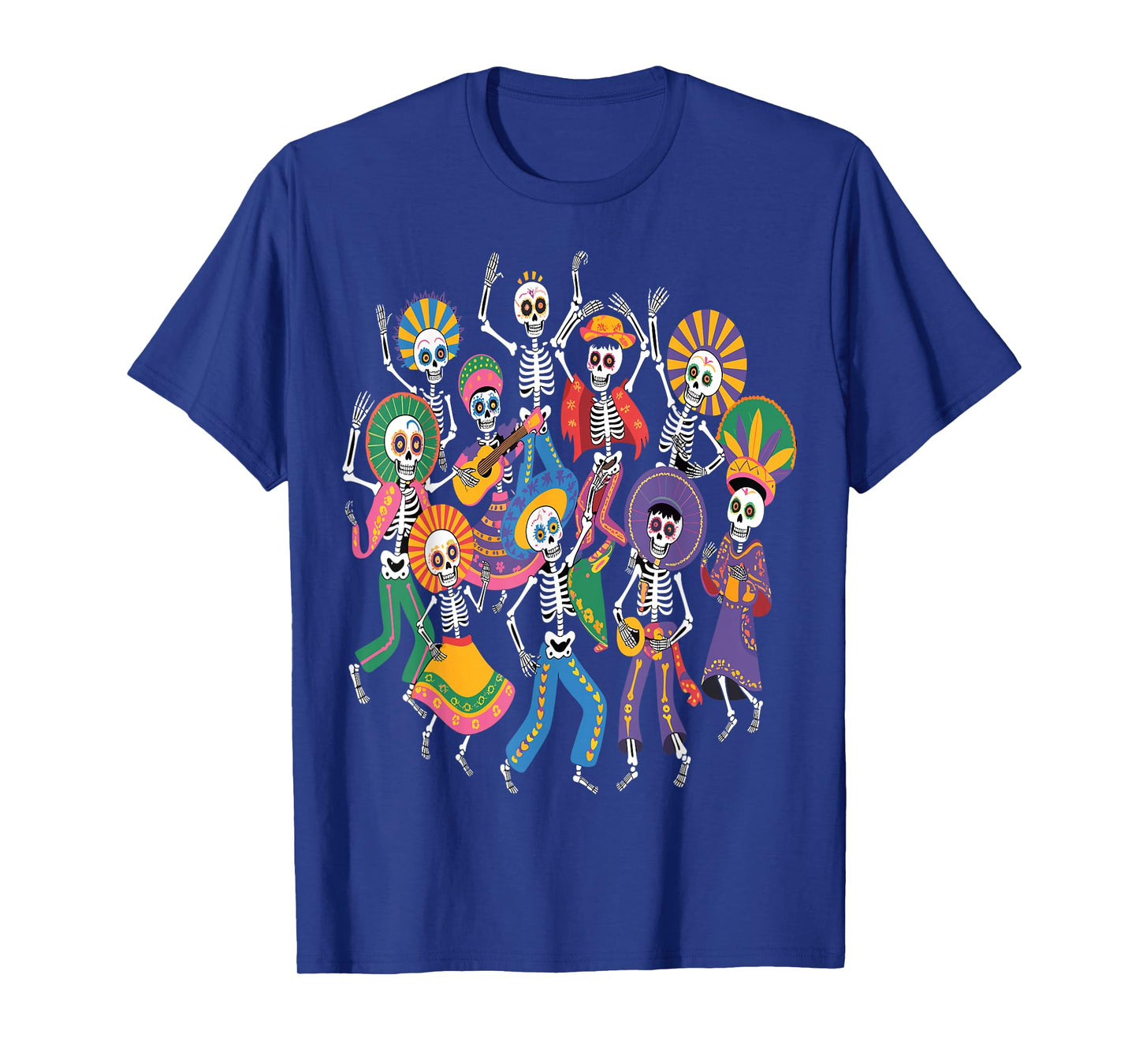 Skeletons Dancing Mexican Day of The Dead Dia de Muertos T-Shirt