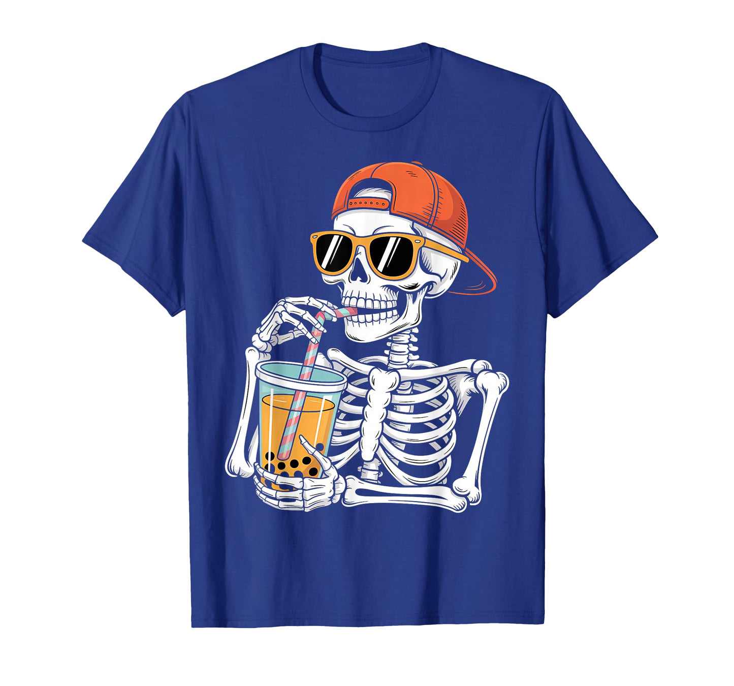 Halloween Skeleton Boba Tea Costume T-Shirt