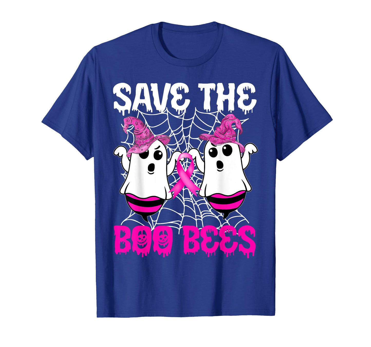Save The Boo Bees Breast Cancer Boo Bees Ribbon Halloween T-Shirt