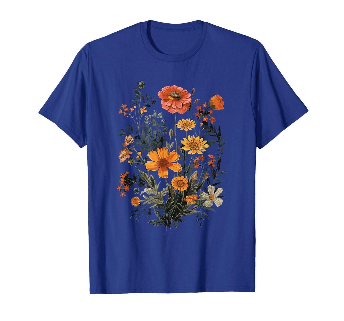 Vintage Flowers Floral Pressed Flower T-Shirt
