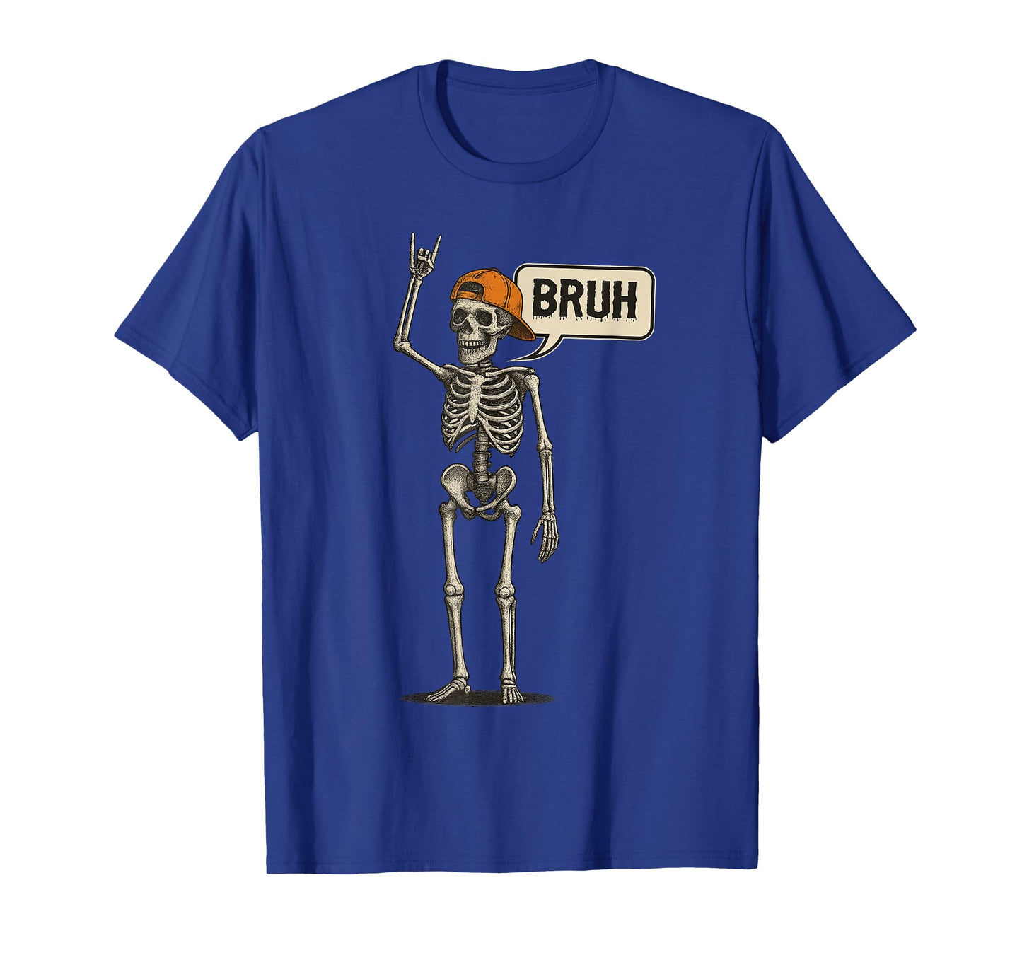 Bruh Halloween Rocker Skeleton Spooky Rock Halloween Boys T-Shirt