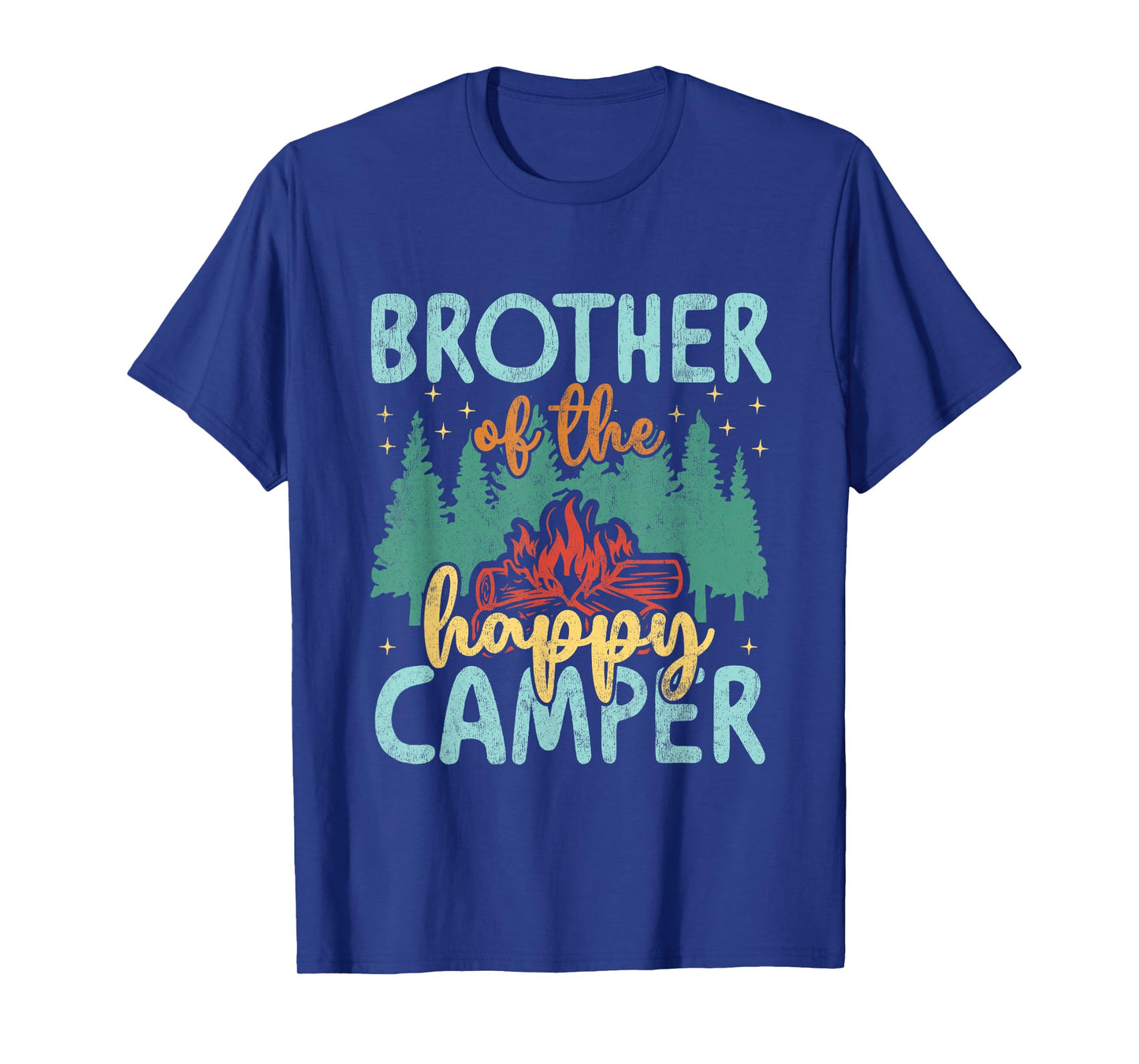Brother of Happy Camper 1st Birthday Party Retro Brother T-Shirt