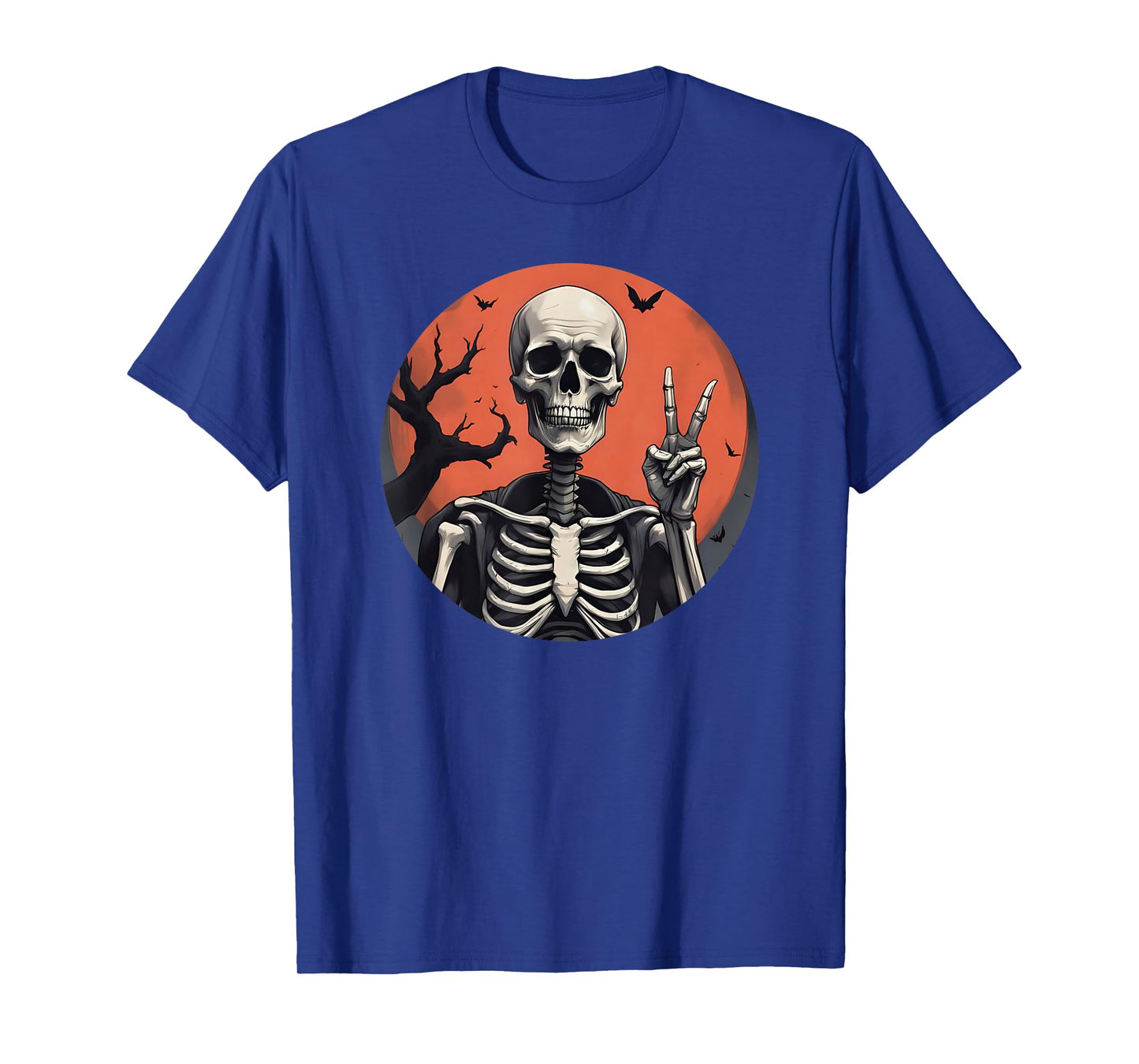Skeleton Hand Peace Sign, Halloween Skeleton Peace Hands T-Shirt