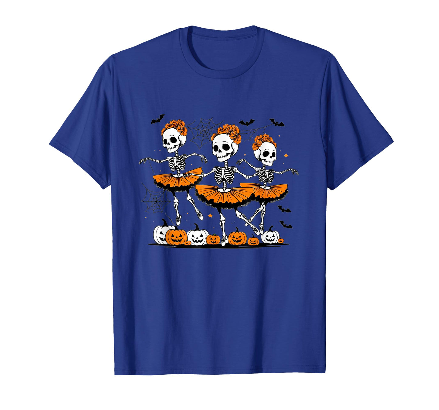 Halloween Ballet Pumpkins Skeletons Bats Spiders and Tutus T-Shirt