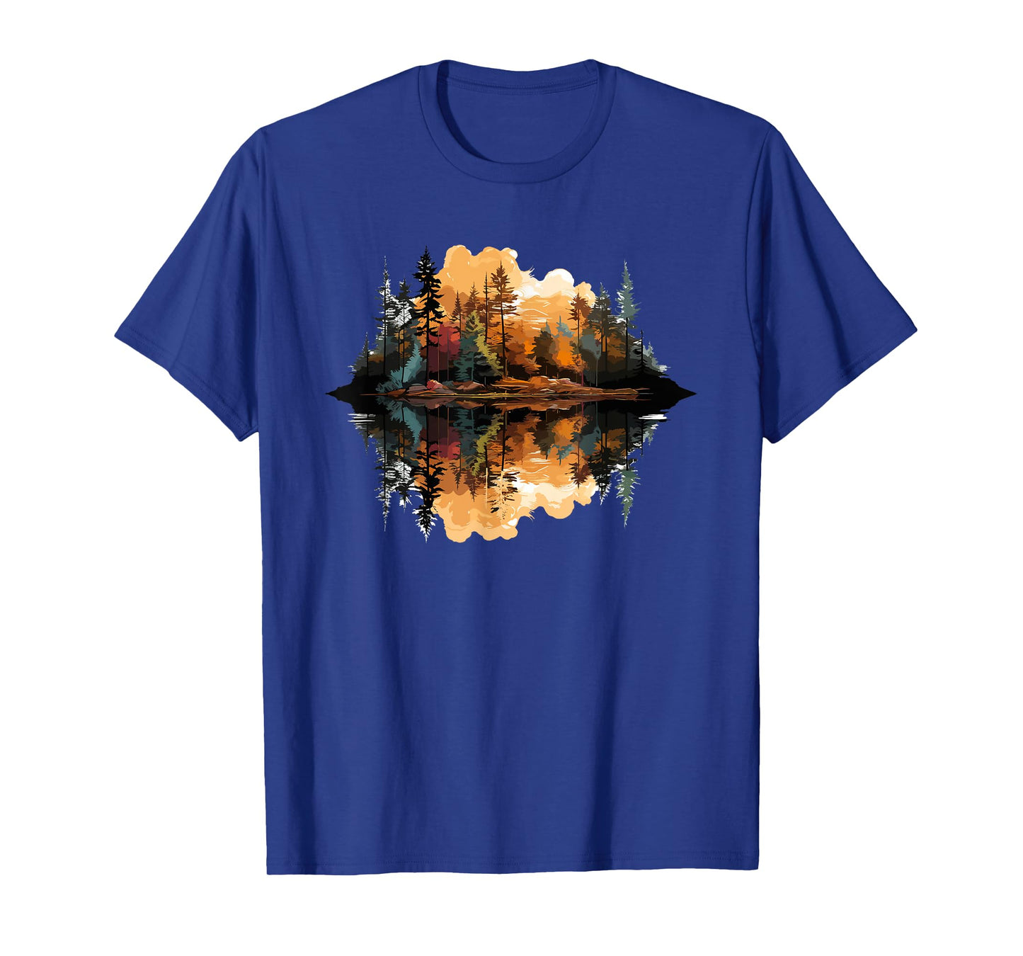 Nature Reflection Forest Trees Outdoor Wildlife T-Shirt