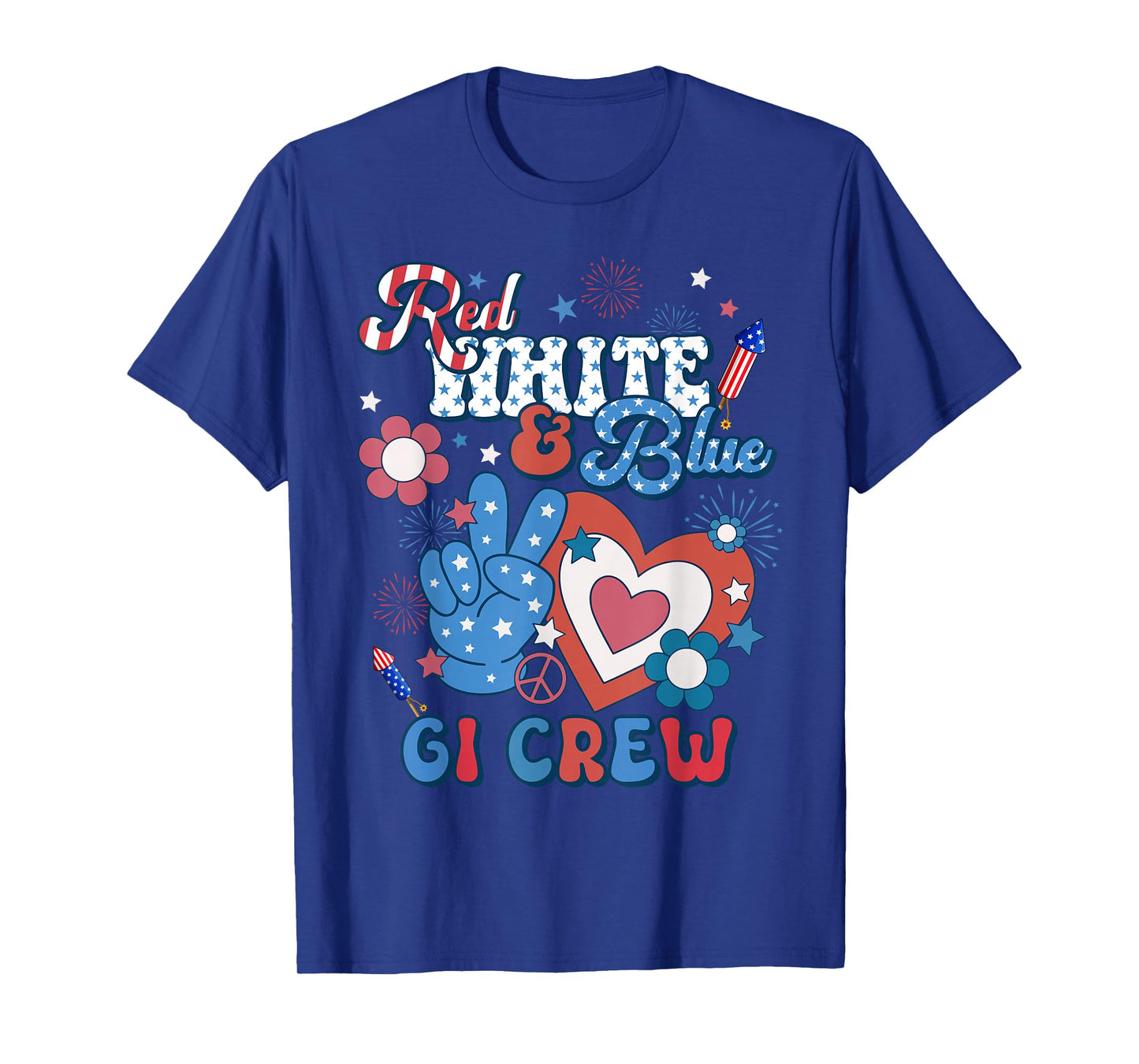 Red White & Blue GI Crew Endoscopy RN Nurse 4th Of July T-Shirt