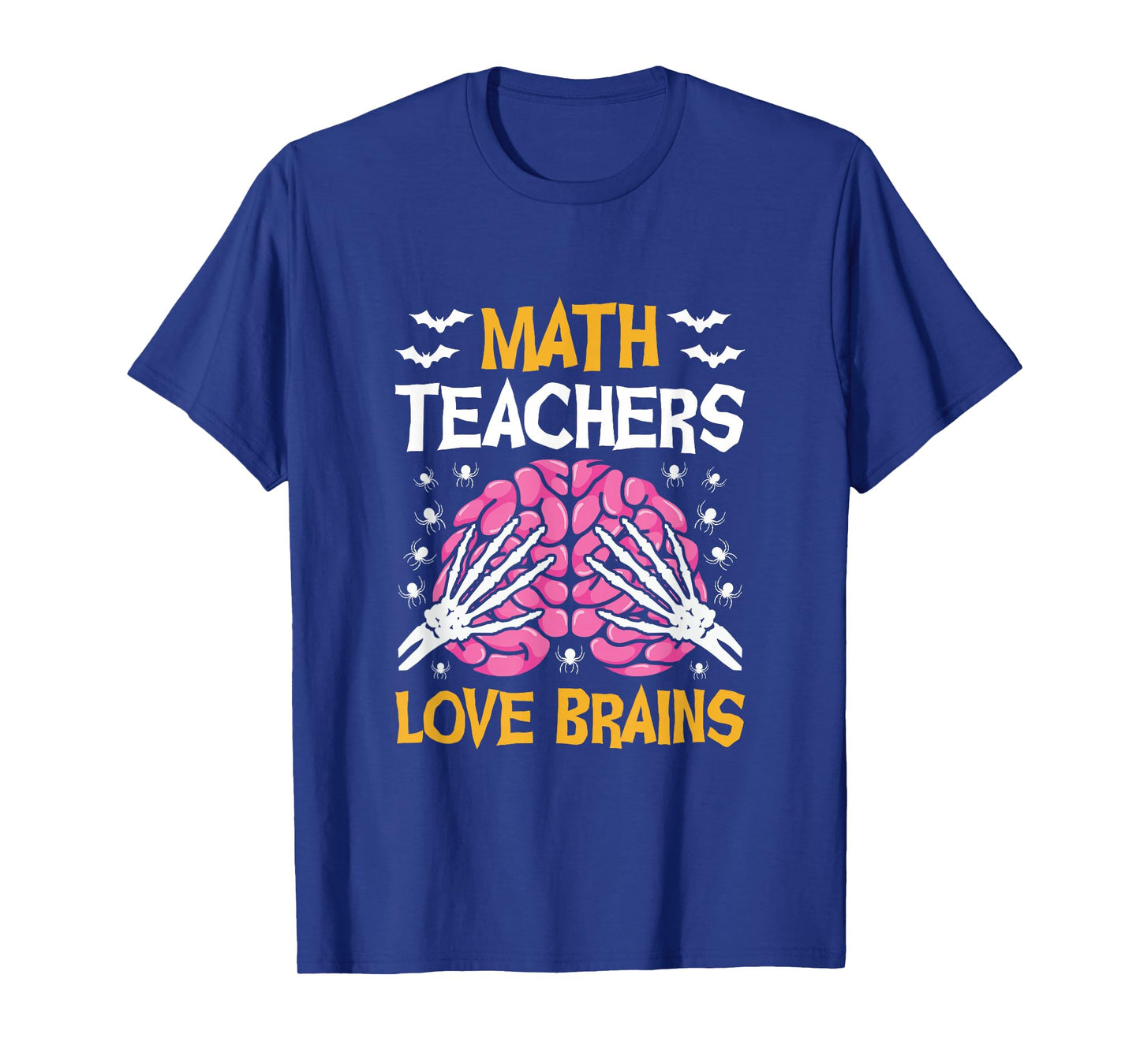 Math Teacher Love Brains Funny Halloween School T-Shirt
