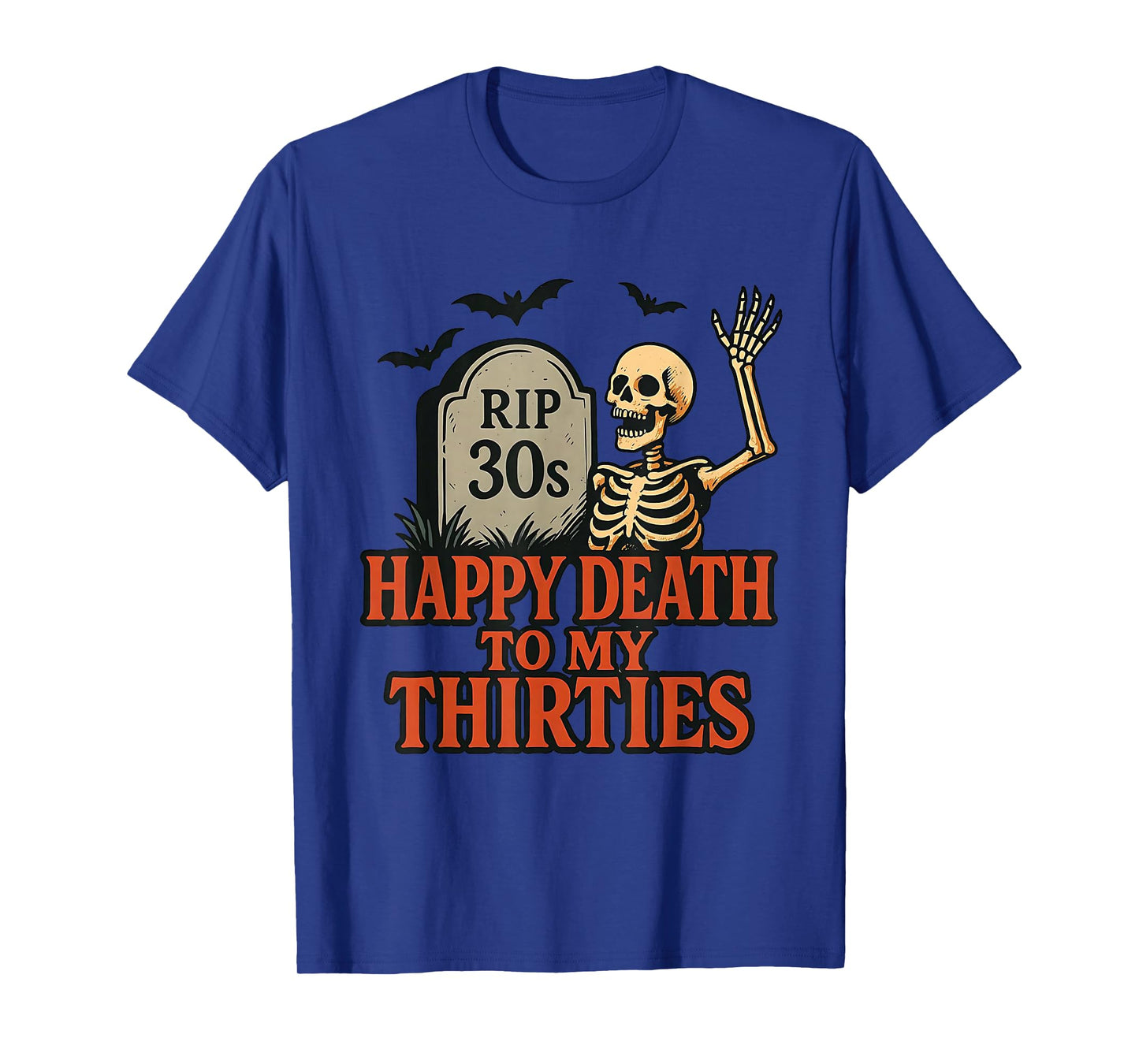 Death to My 30's RIP Thirties Gothic Skeleton 40th Birthday T-Shirt