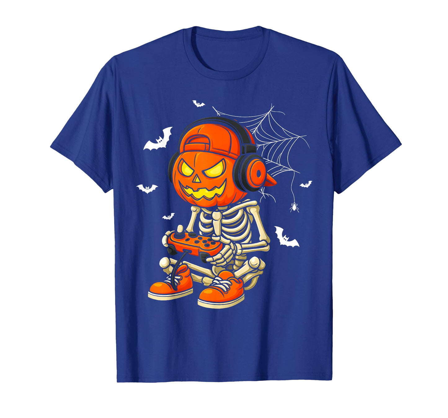 Funny Gaming Hallowen Skeleton Gamer Video Kids Boys T-Shirt