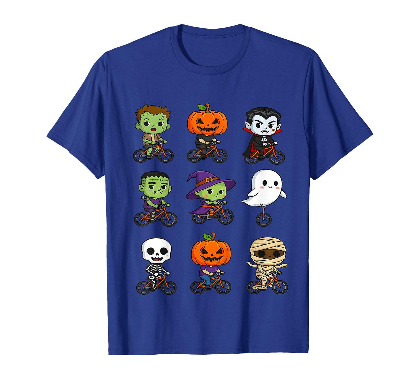 Funny Halloween Monsters Riding Bikes Costume Toddlers T-Shirt